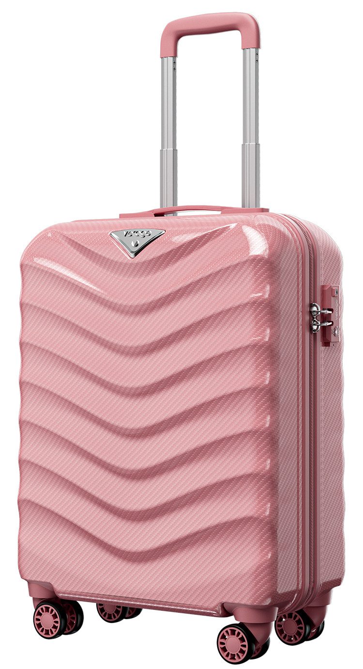 Verage Hartschalen-Trolley Rosagold /Schwarz Reisekoffer, 4 günstig online kaufen
