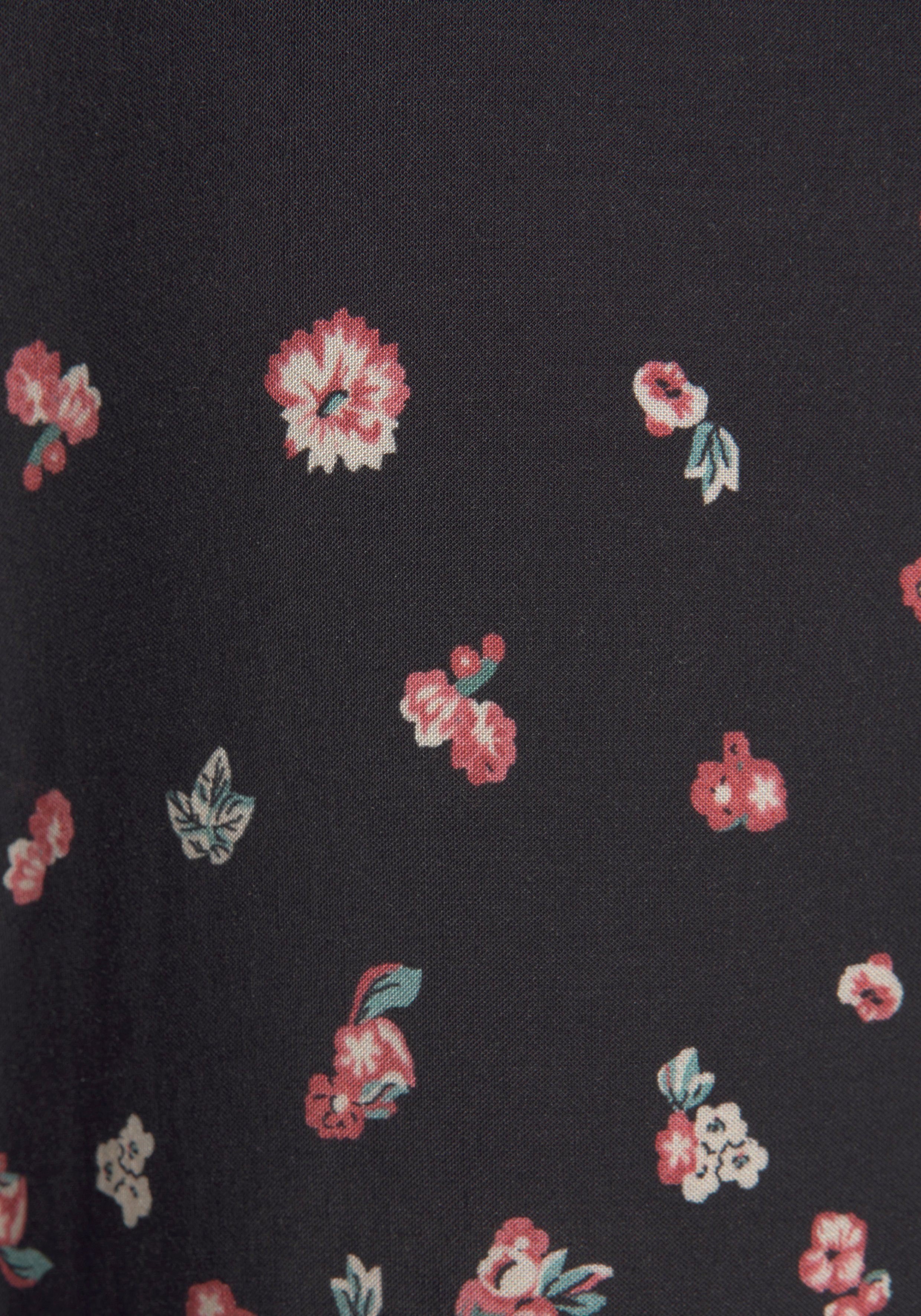 LASCANA Druckbluse mit Blusenshirt, elegant Blumendruck und Trompetenärmel