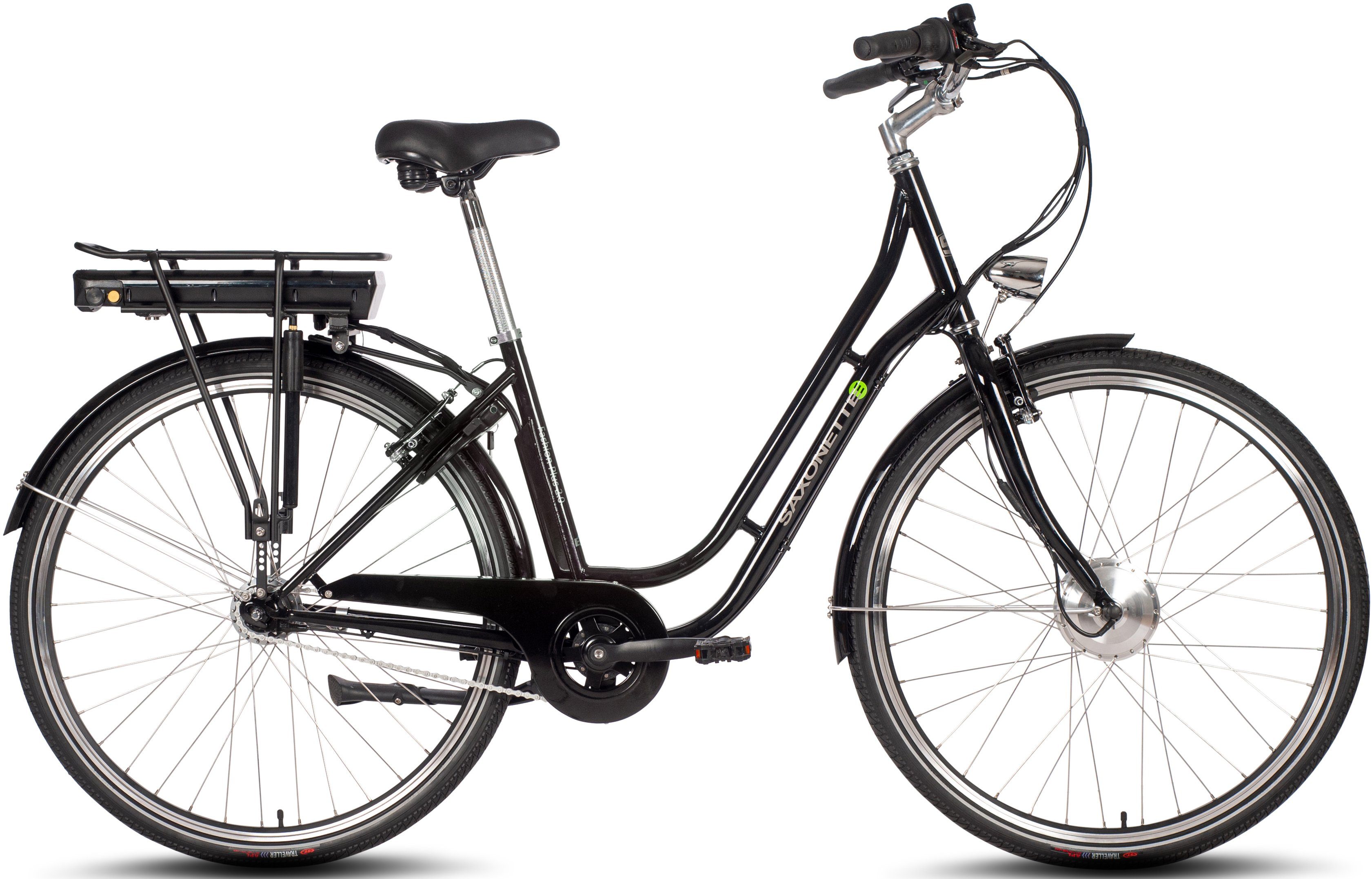 SAXONETTE E-Bike Fashion Plus 2.0, 7 Gang Shimano, Nabenschaltung, Frontmotor, 418 Wh Akku | E-Citybikes