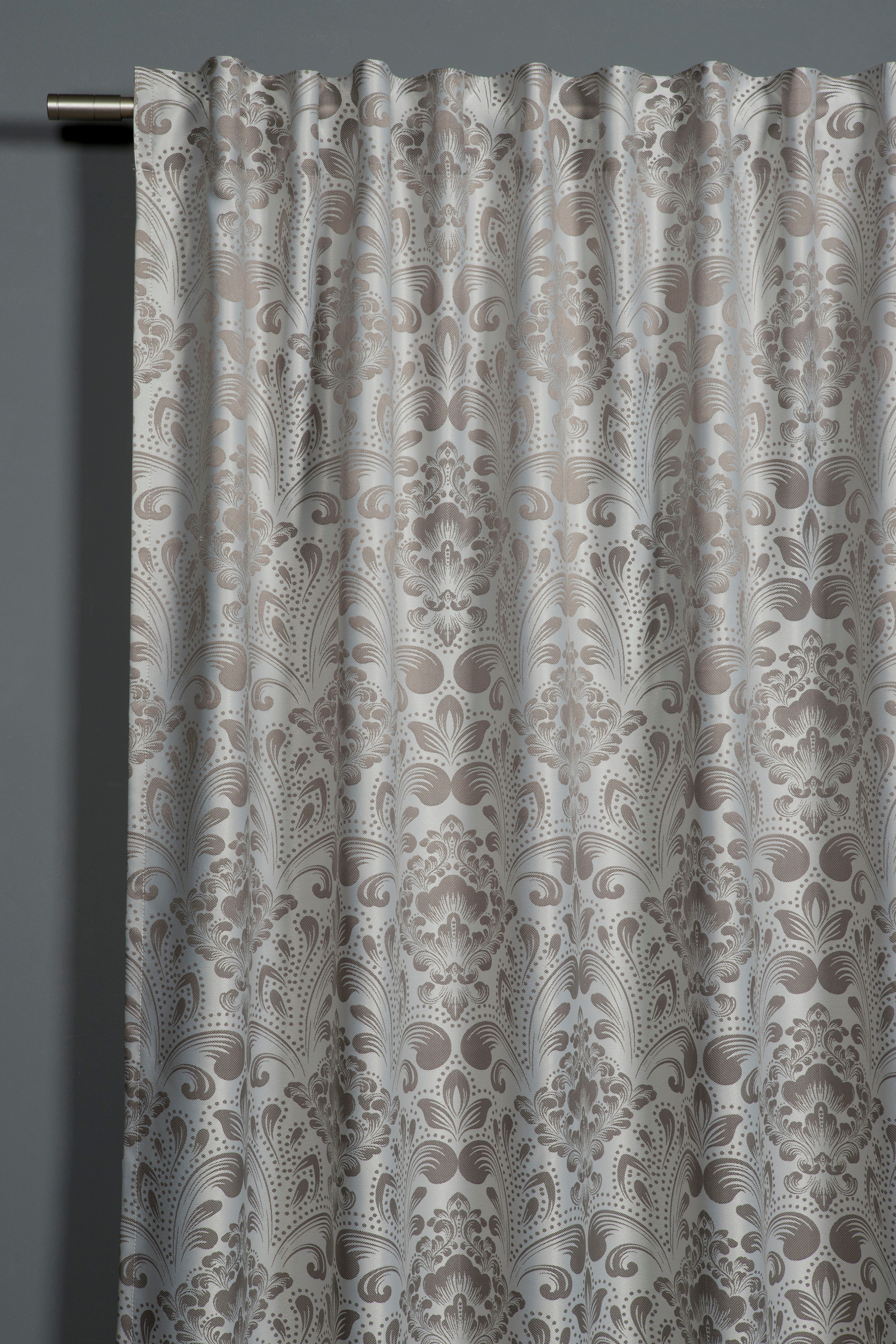 Sehlbach Gardine Schal Jacquard Ornamente, Schlaufen günstig online kaufen