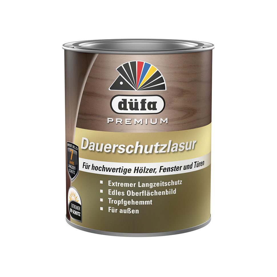 düfa Holzschutzlasur Premium Dauerschutzlasur 750 ml Lasur Holz Schutzlasur, langzeit und extremer UV-Schutz