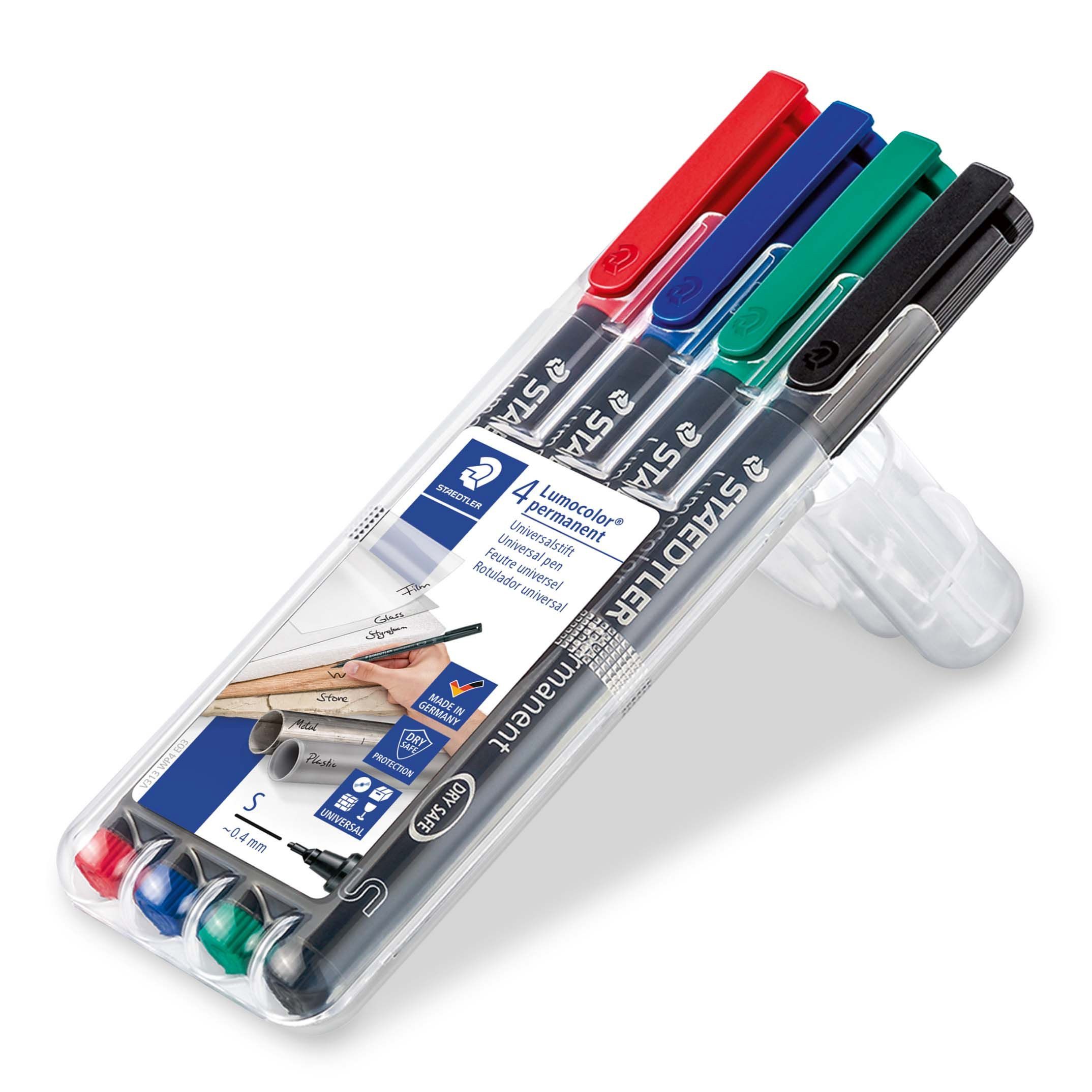 STAEDTLER Tintenfeinschreiber STAEDTLER Folienstift Lumocolor S perm 4St