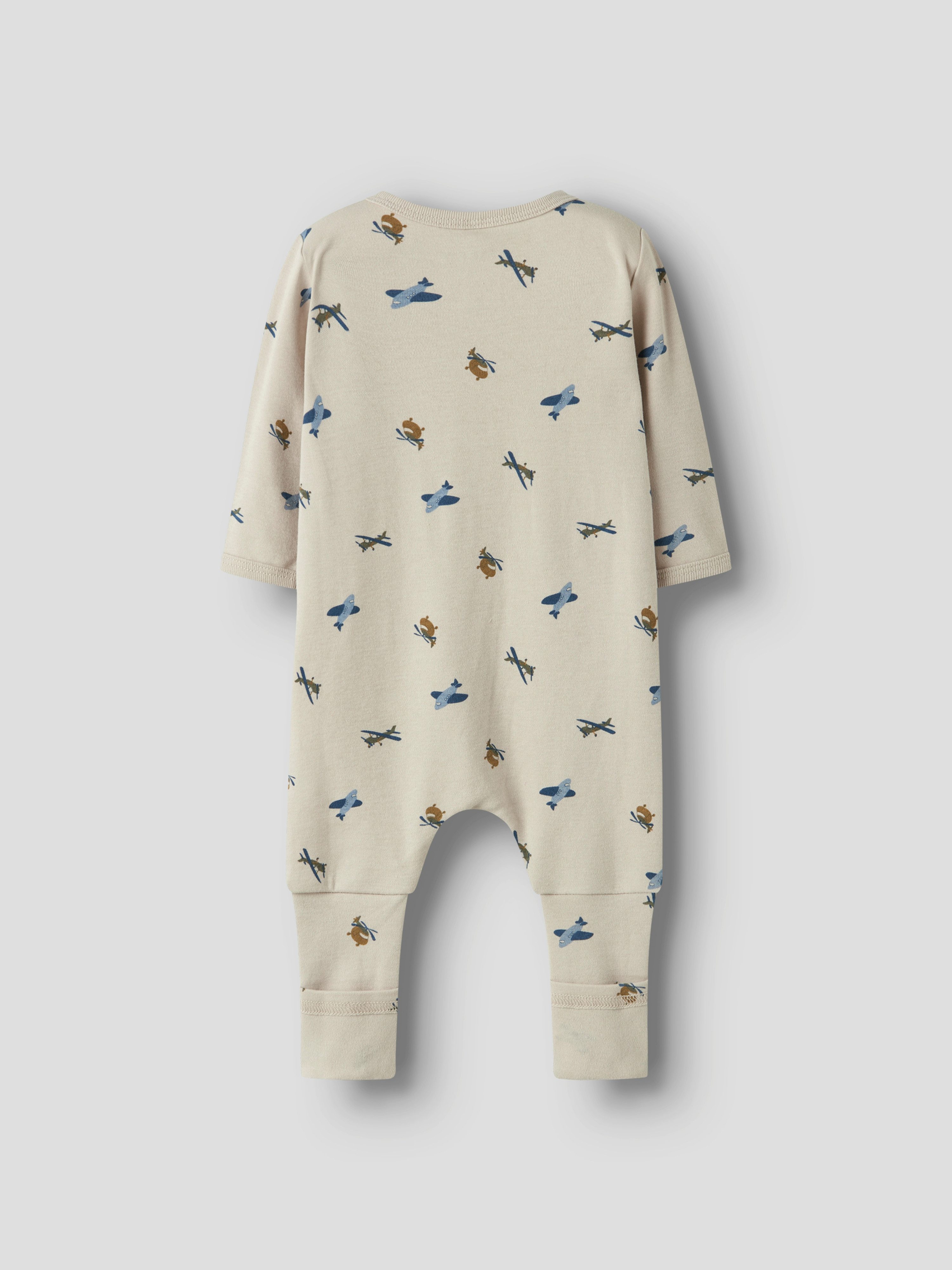 Name It Schlafanzug NBMNIGHTSUIT ZIP FF AIRPLANE NOOS aus Baumwolle, bequeme Passform, mit Reißverschluss und Kinnschutz