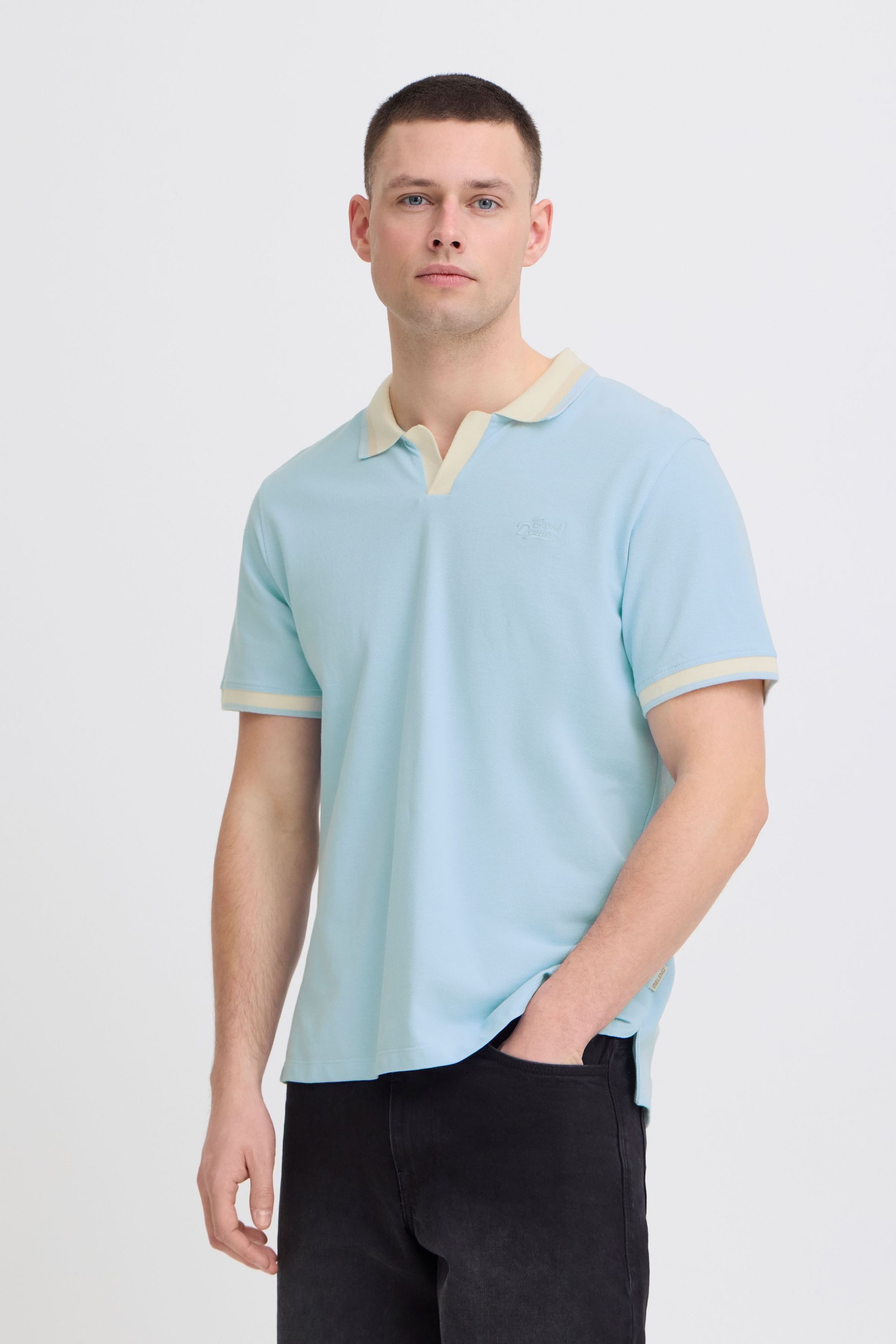 Blend Poloshirt BHEvo Kurzärmliges Poloshirt mit kontrastfarbener Kante