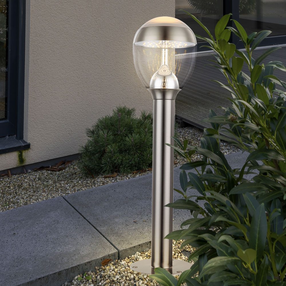 GLOBO LIGHTING LED Außen-Stehlampe, LED-Leuchtmittel fest verbaut, Warmweiß, Stehleuchte Sockelleuchte Außenlampe Wegeleuchte