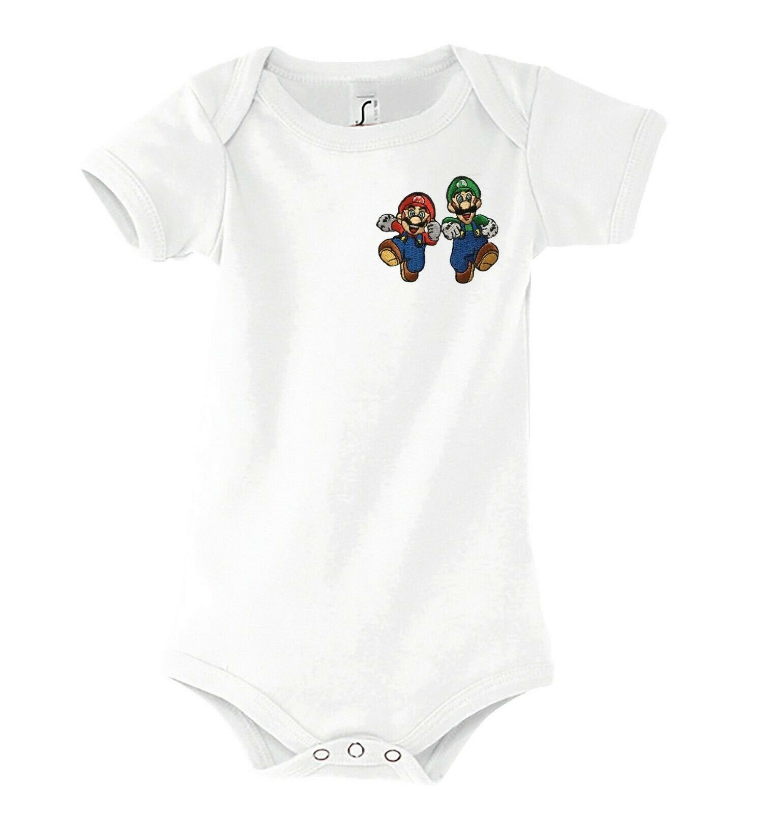 Strampler Kinder Baby Mario & Luigi Peach Konsole Super Retro