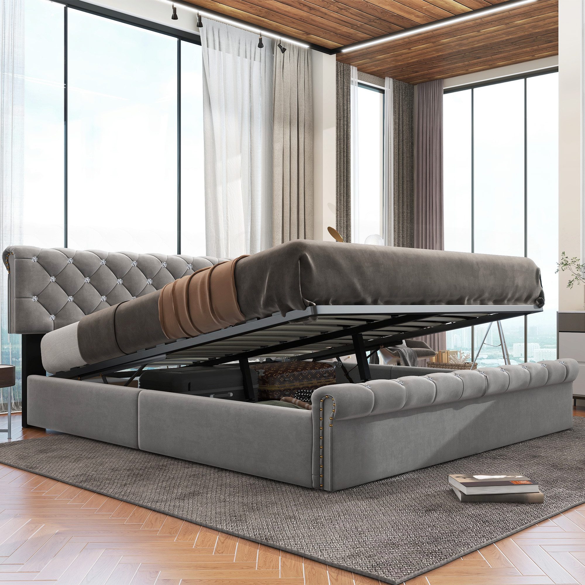 STILVORA Polsterbett bett 160x200 Doppelbett Bettgestell günstig online kaufen