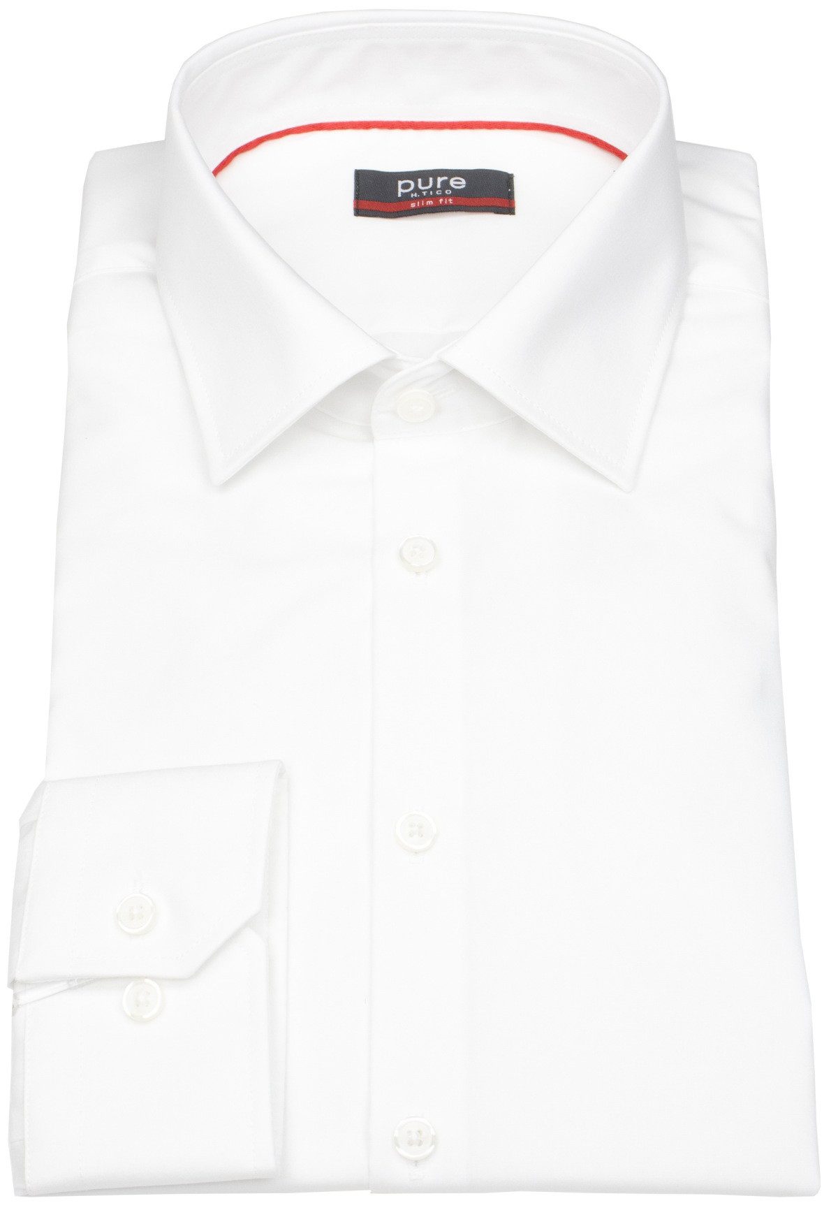 Pure Businesshemd Slim Fit stark tailliert bügelfrei Kentkragen günstig online kaufen