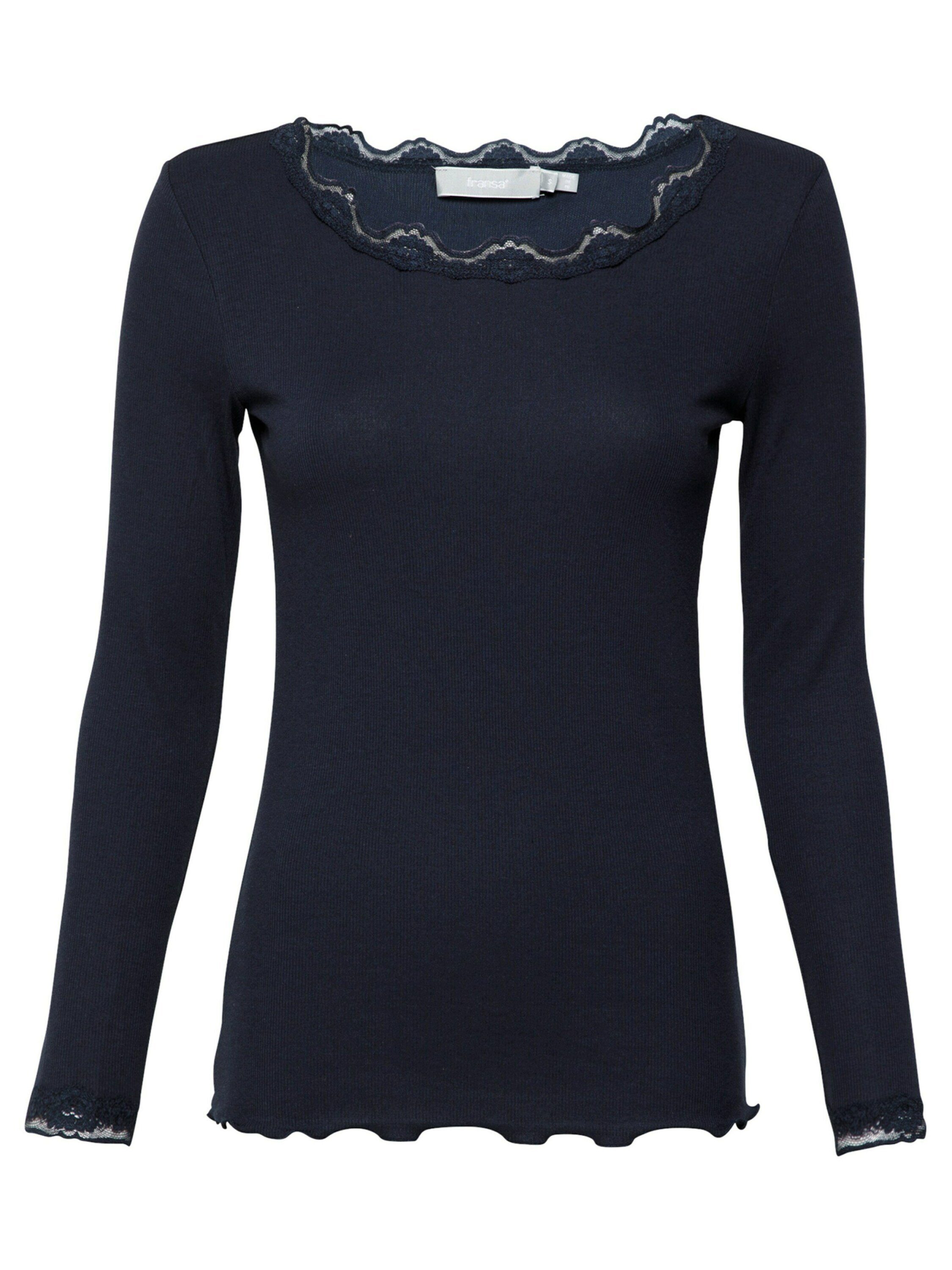 fransa Langarmshirt FRHIZAMOND (1-tlg) Spitze