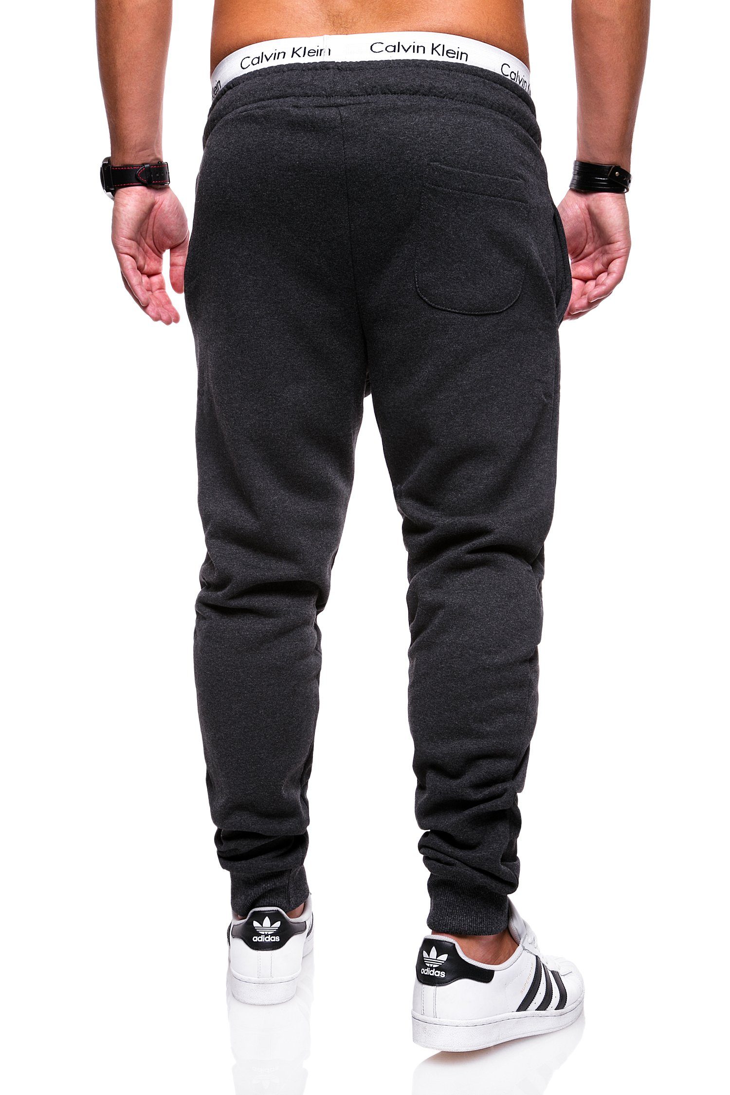 behype Dunkelgrau Sporthose MPBOSTON Basic Jogginghose