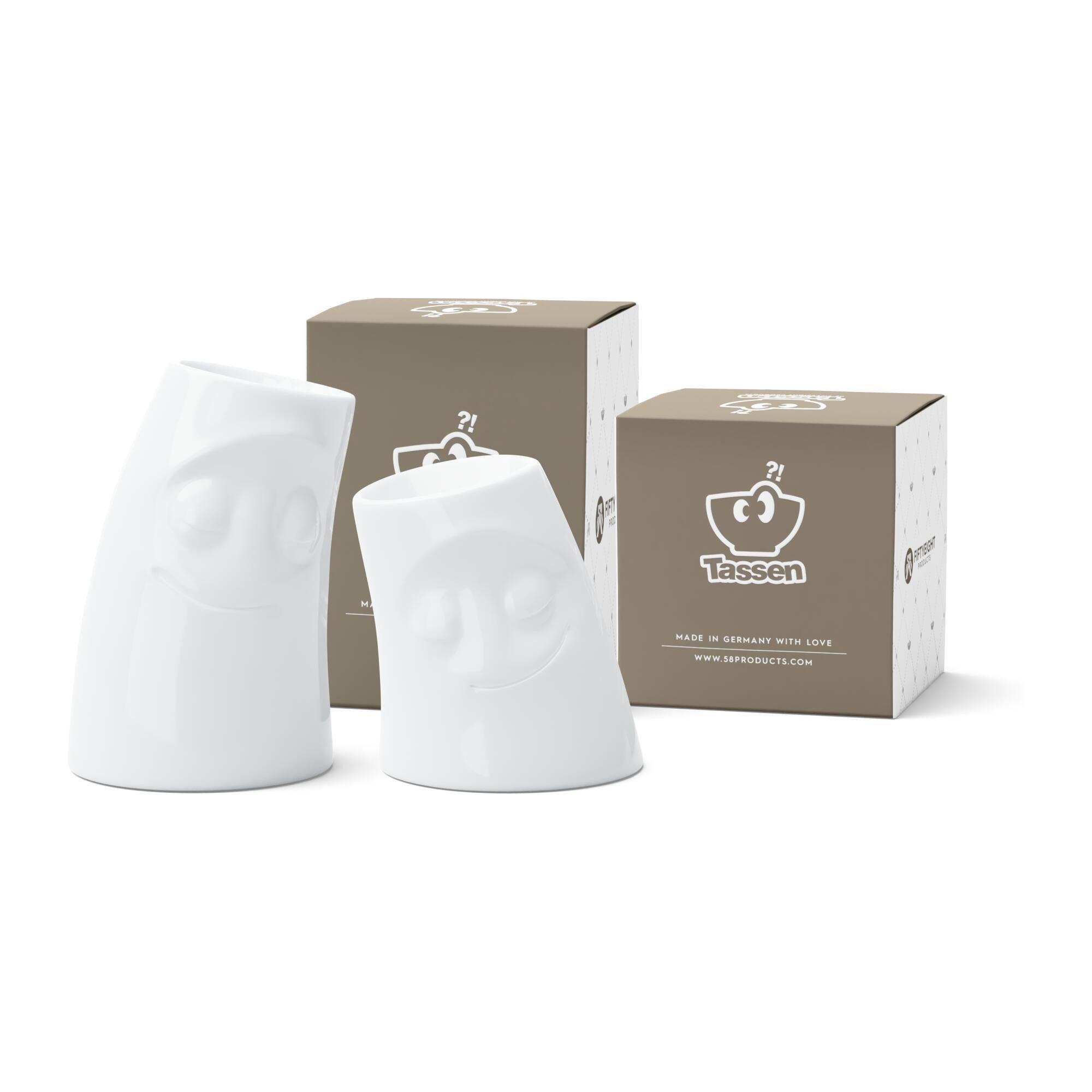 FIFTYEIGHT PRODUCTS Teelichthalter Kerzenschmusie Set 2-tlg. weiß, Motive V günstig online kaufen