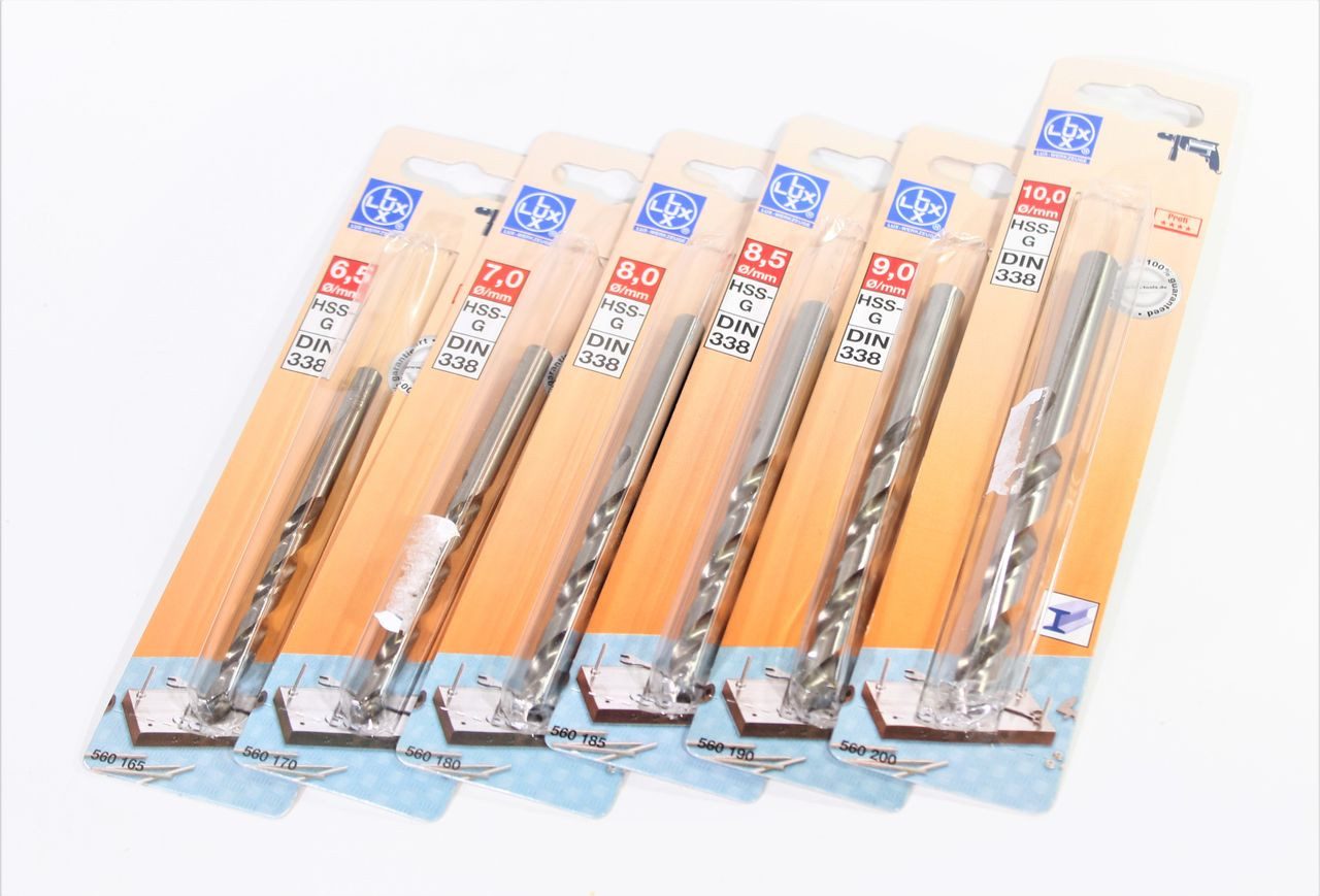 Lux Spiralbohrer LUX HSS-G Spiralbohrer Set 6-tlg. ø6,5-10mm DIN 338 Metallbohrer…