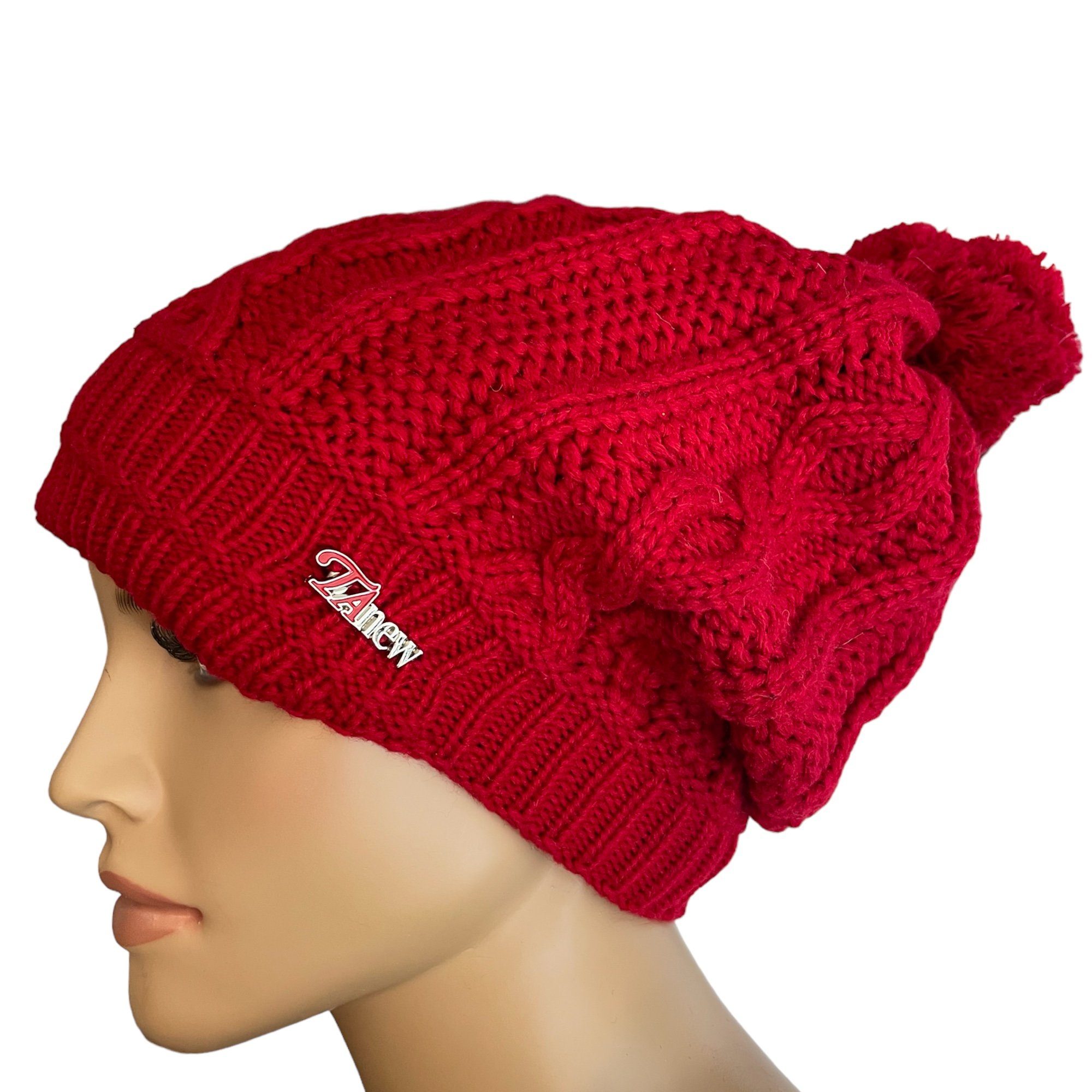 Taschen4life Beanie Damen Mütze mit Bommel günstig online kaufen