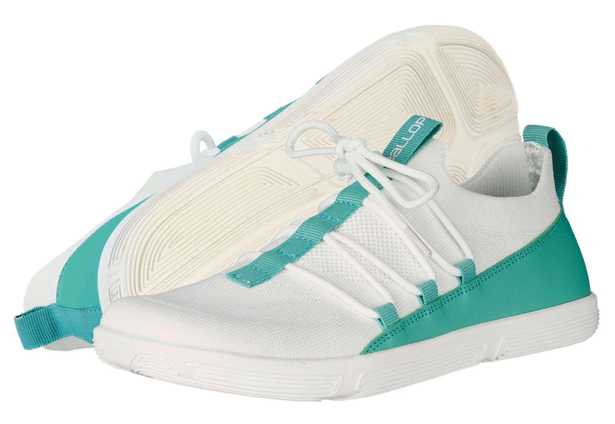 Ballop Barfussschuhe Tilava (leicht, atmungsaktiv) cremeweiss/grün Sneaker