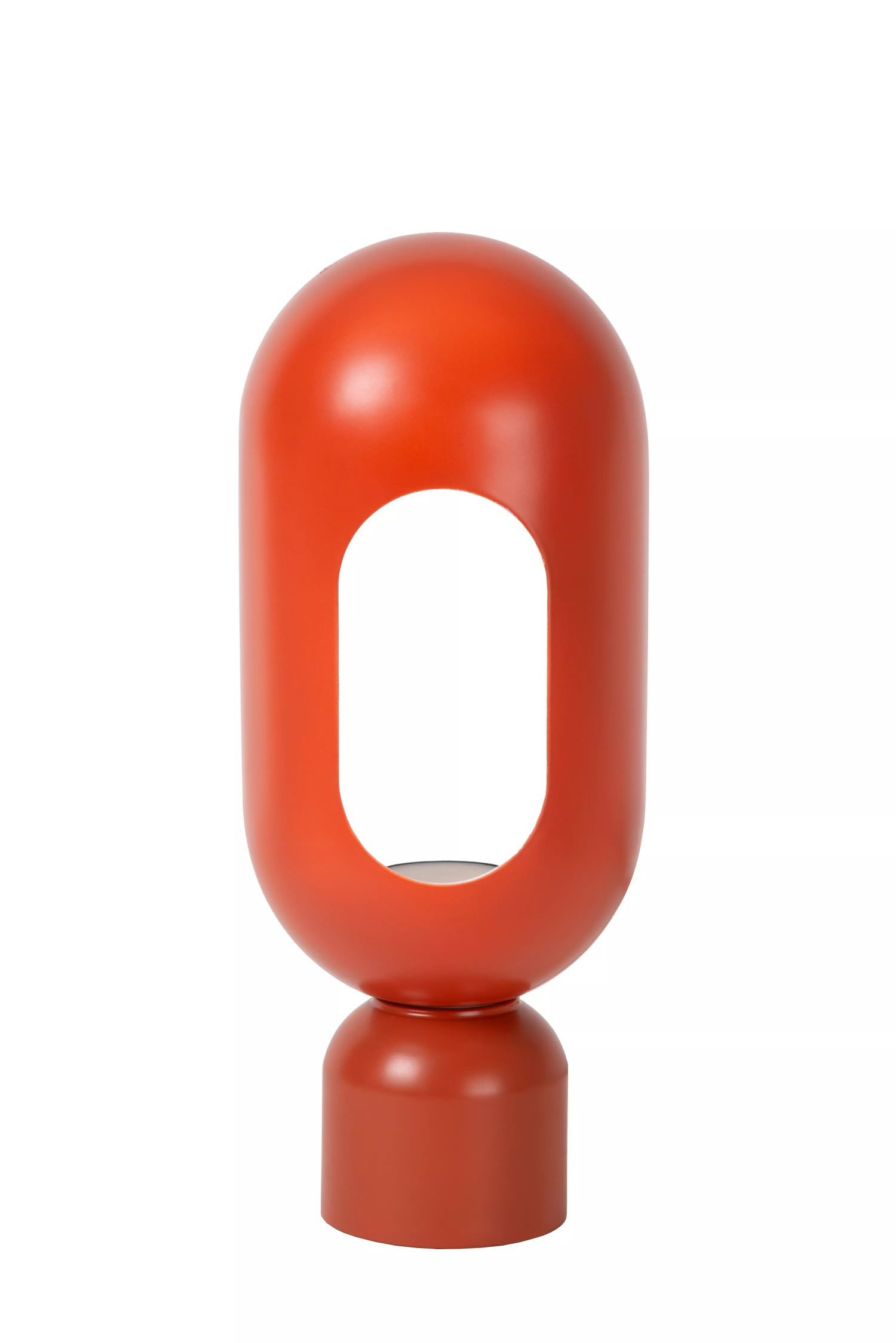 Licht-Erlebnisse Tischleuchte QUEN, ohne Leuchtmittel, Metall 30 cm Terrakotta E27 Modern