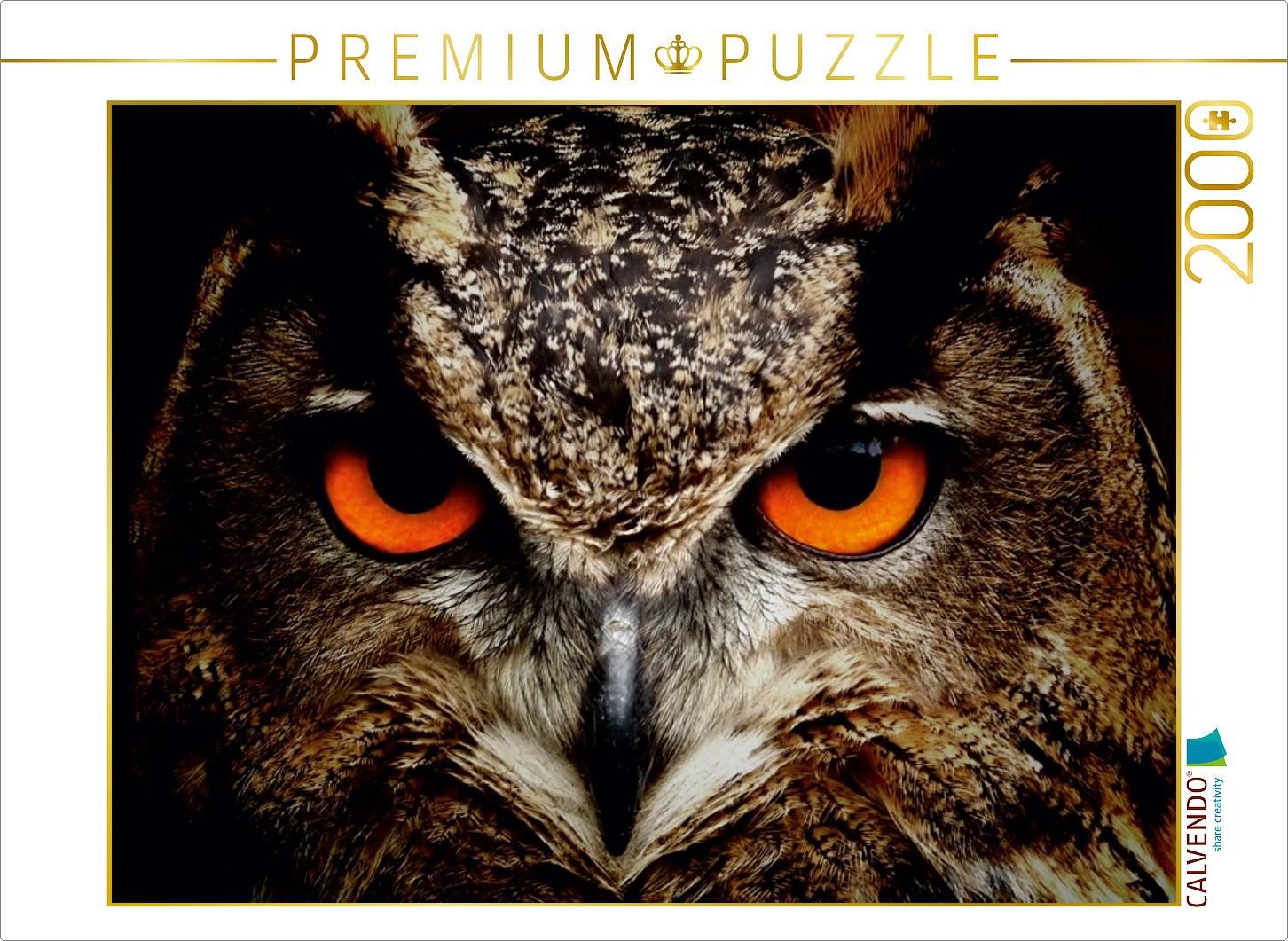 CALVENDO Puzzle CALVENDO Puzzle Ein Bild aus dem Kalender Eulen • Augen der Nacht 2000, 2000 Puzzleteile