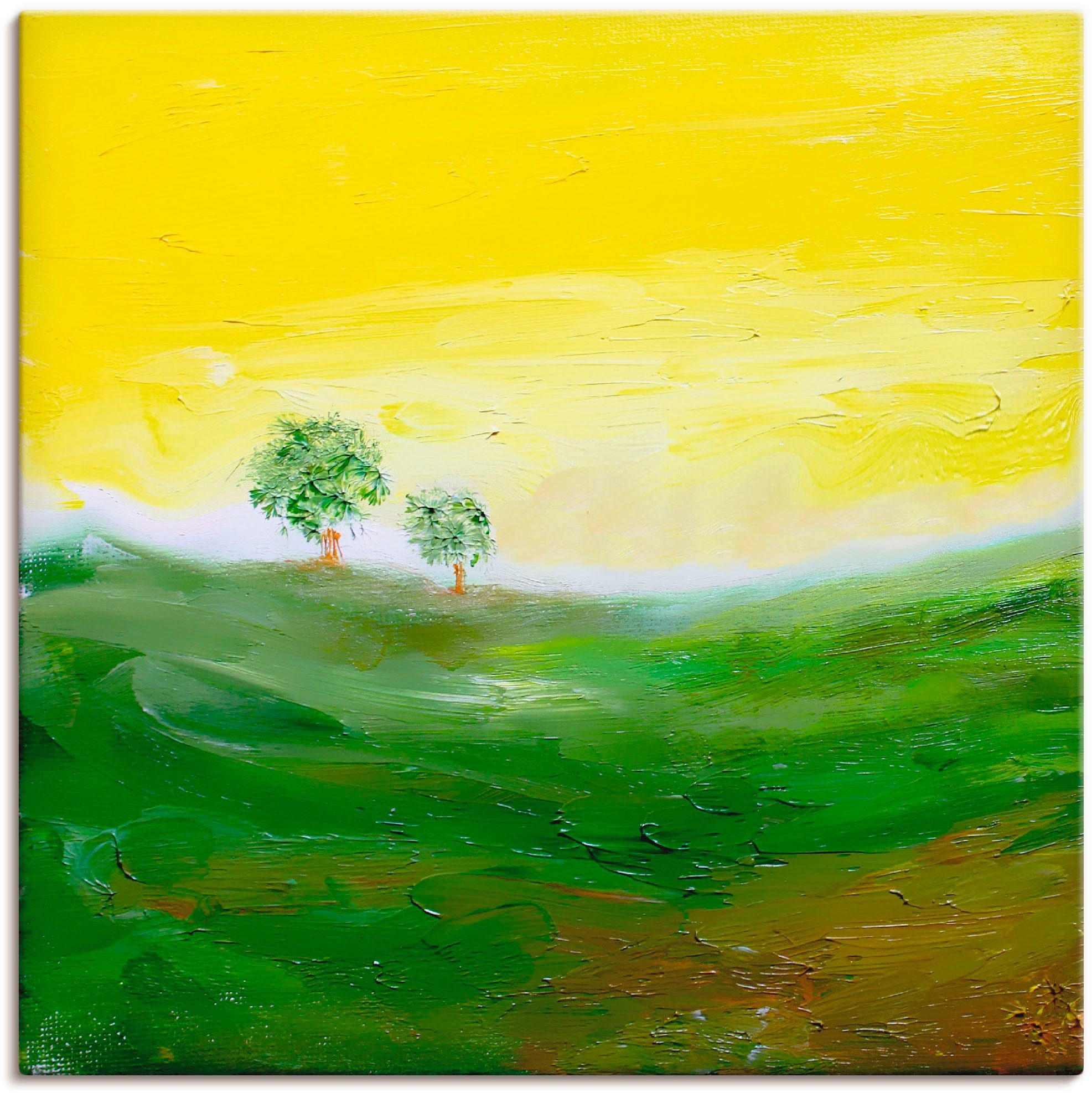 St), (1 oder Wandbild Sonniger Bäume als versch. Poster Tag, Leinwandbild, Wandaufkleber & Artland Größen in Wiesen