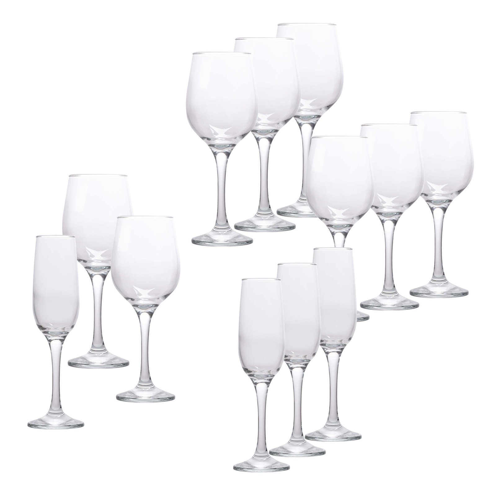 Gläser-Set Gläserset 12-teilig Wein- und Sektgläser