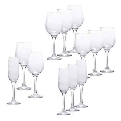 Neuetischkultur Gläser-Set Gläserset 12-teilig Wein- und Sektgläser, Glas, Stielgläser