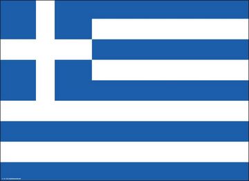 Platzset, Tischsets I Platzsets - Griechenland Flagge - 10 Stück aus hochwertigem Papier 44 x 32 cm, Tischsetmacher, (10-St)
