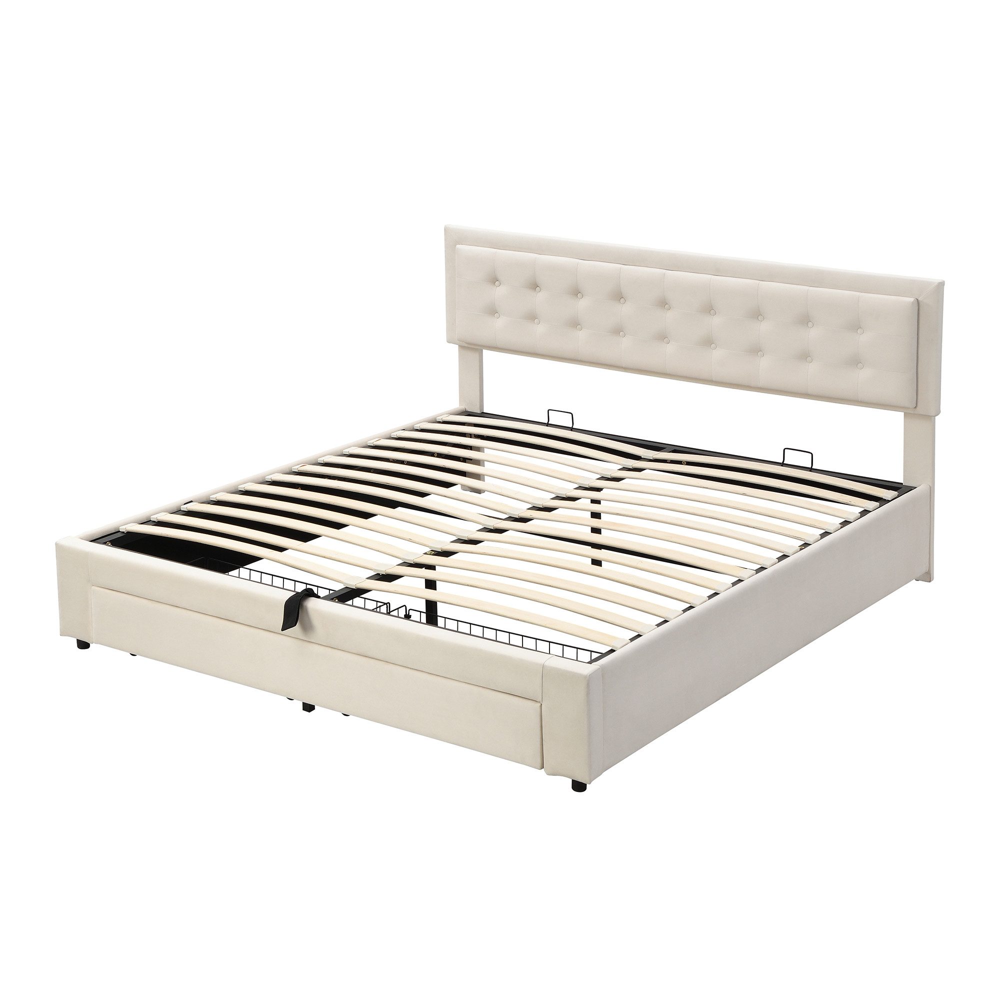 Ulife Polsterbett hydraulisches Doppelbett Funktionsbett Bettrahmen günstig online kaufen