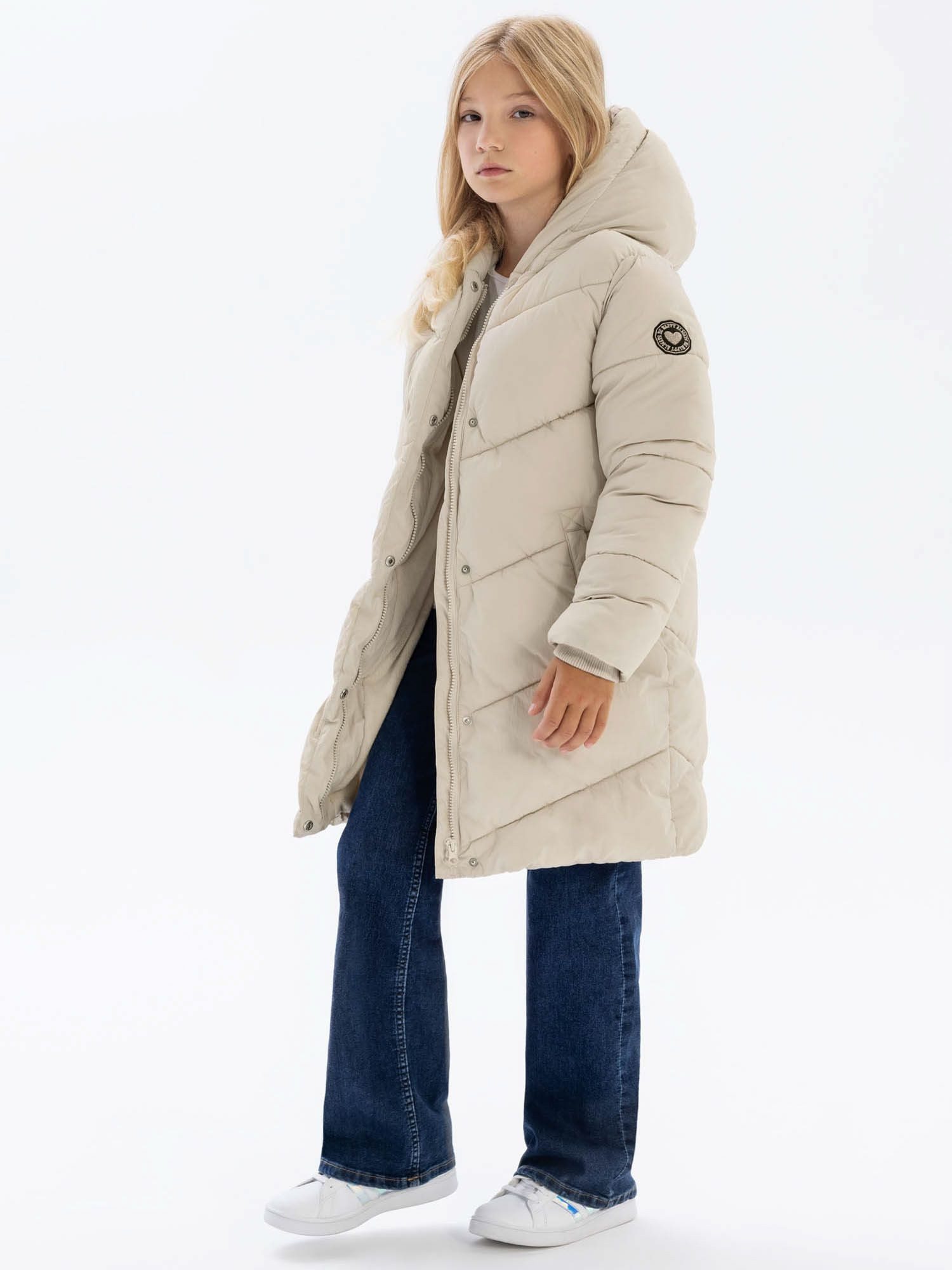 MINOTI Winterjacke Lange, gesteppte Winterjacke mit Reißverschluss (2–14y)