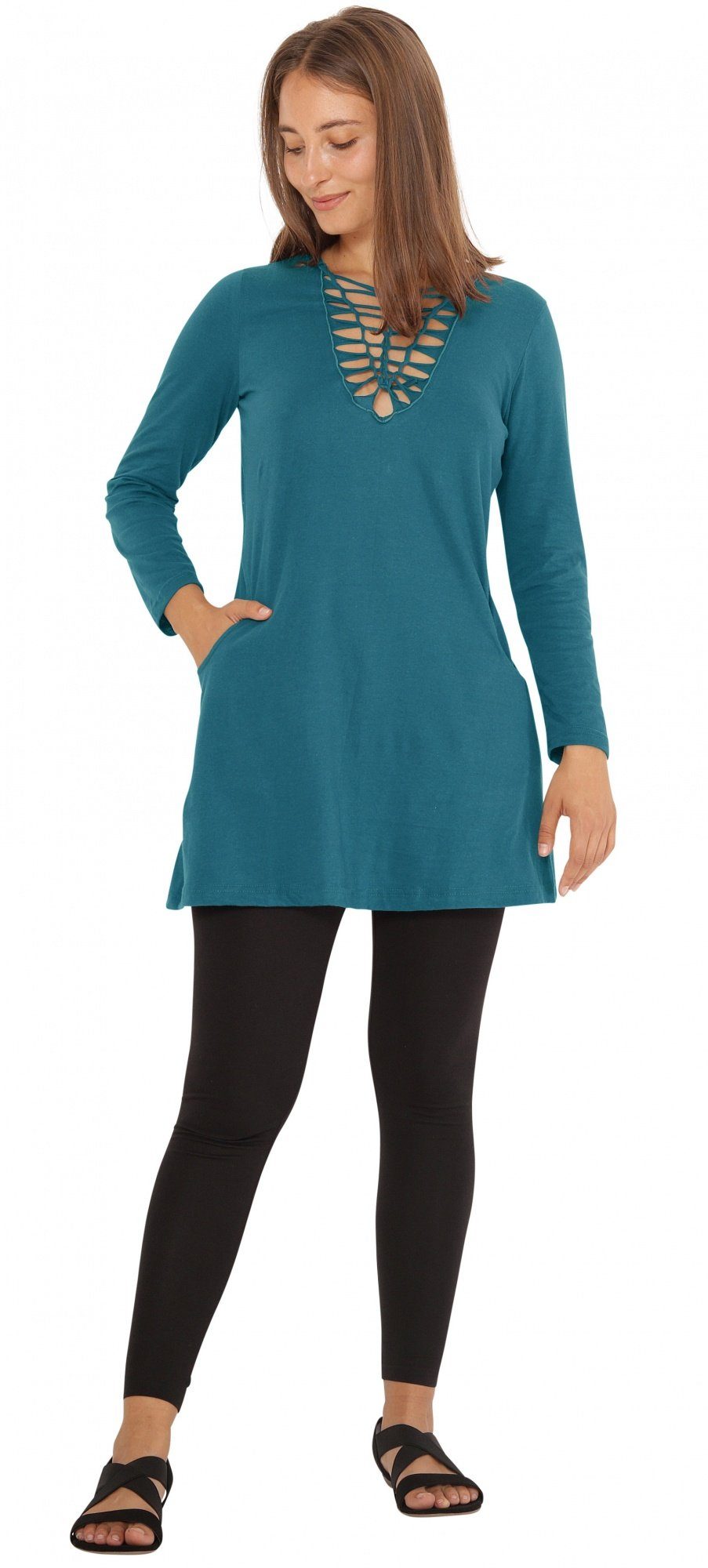 PUREWONDER Shirtkleid Langarm-Kleid A-Linien-Kleid dr9 Jersey günstig online kaufen