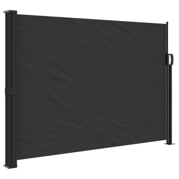 vidaXL Seitenmarkise Seitenmarkise Ausziehbar Schwarz 140x600 cm