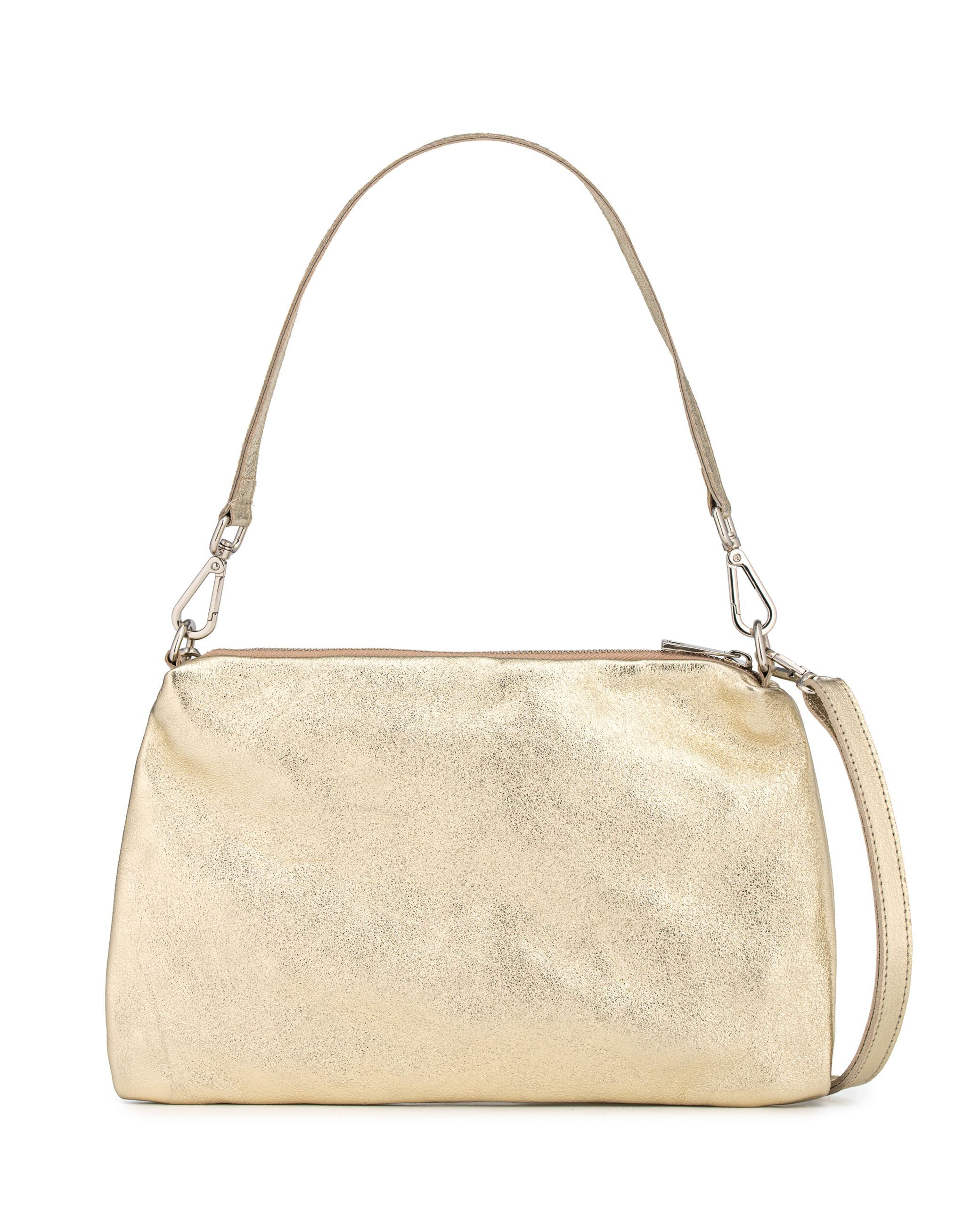 Caspar Umhängetasche Damen Leder Clutch kleine Handtasche - Premium Line - Modell No.849, leicht, elegant & unempfindlich - 100% Echtleder - Handmade in Italy