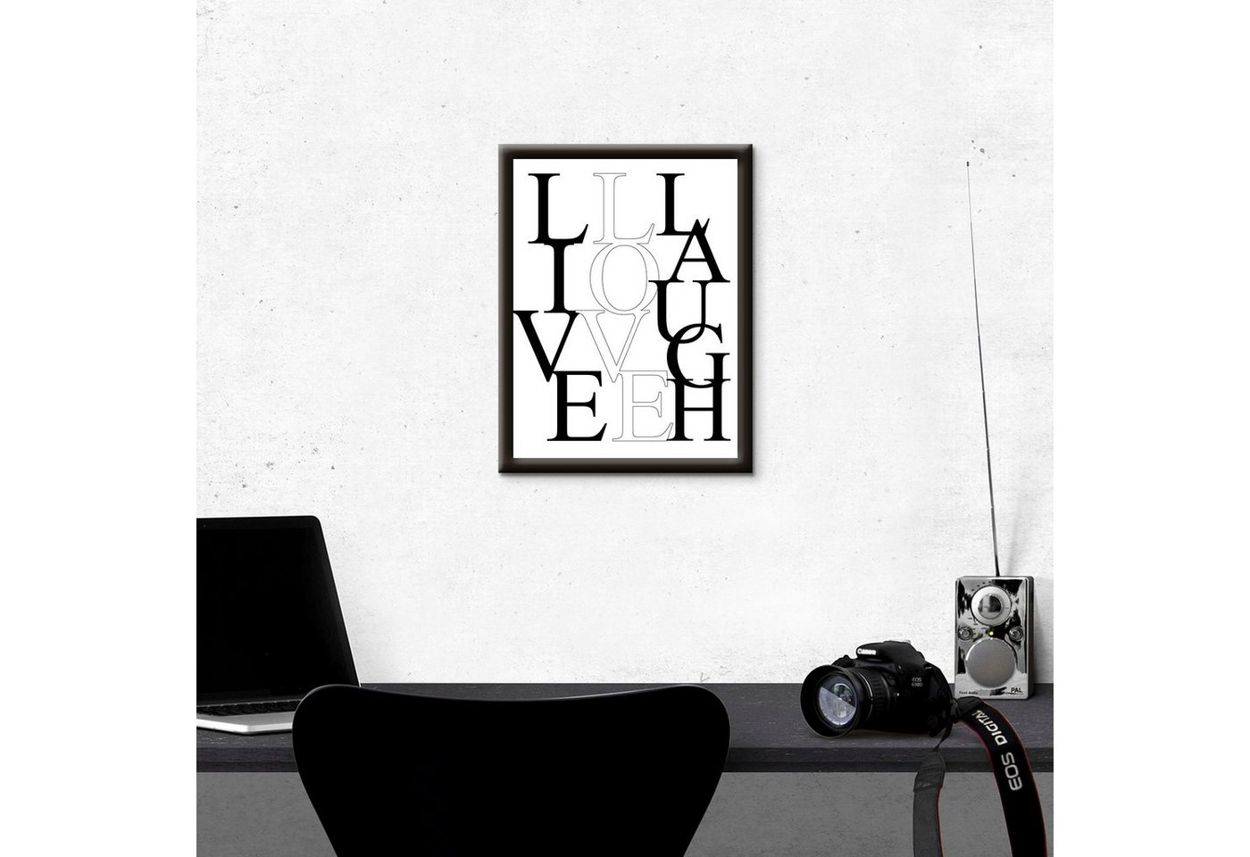 Artland Wandbild »Leben, Lieben, Lachen«, Sprüche & Texte (1 Stück)-kaufen