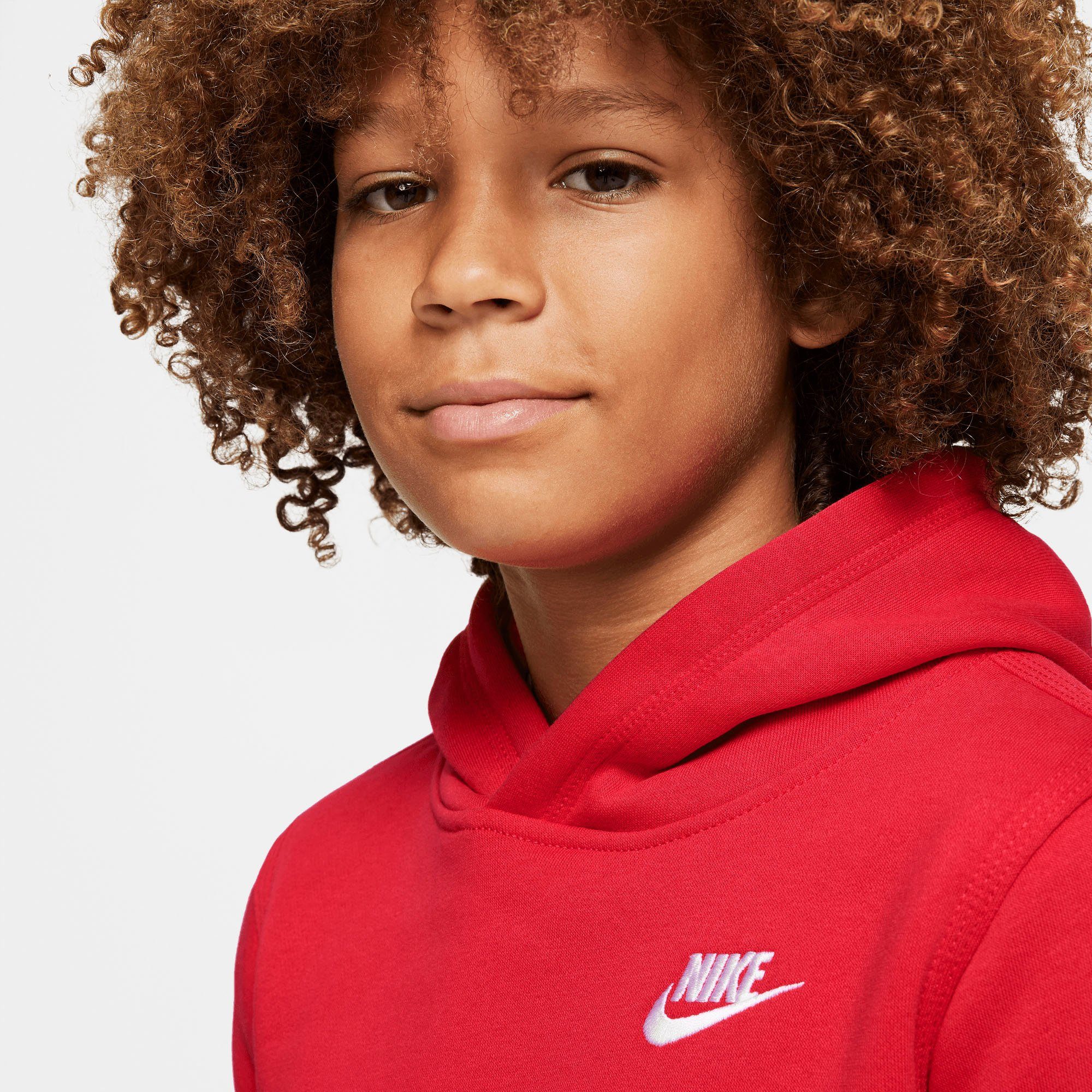 rot Big Kapuzensweatshirt Nike Sportswear Kids' Hoodie Pullover Club