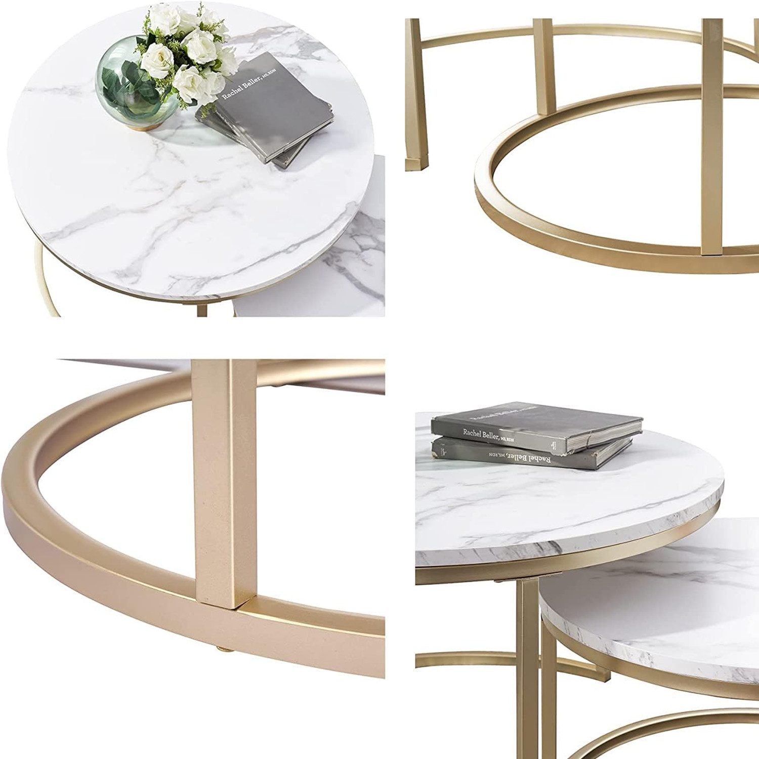 OKWISH Couchtisch (Stabiler Eisenrahmen & leicht günstig online kaufen