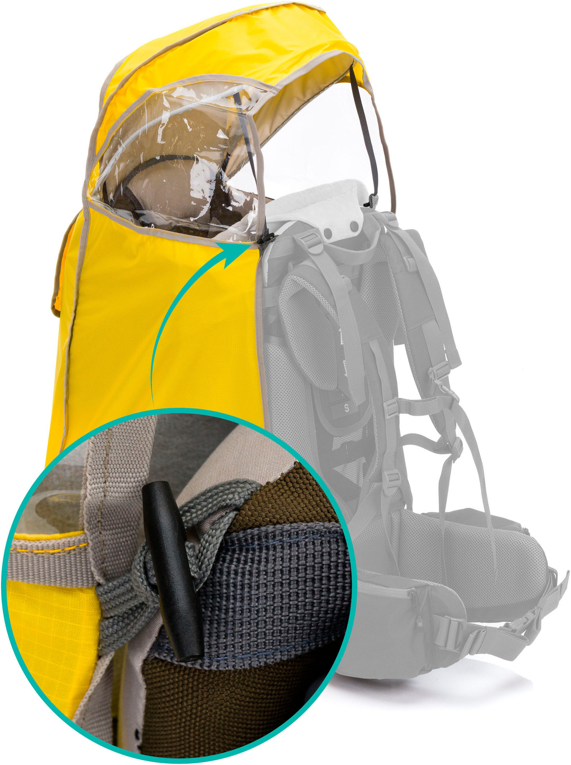 Fillikid Kinderwagen-Regenschutzhülle Regenschutz für Rückentrage
