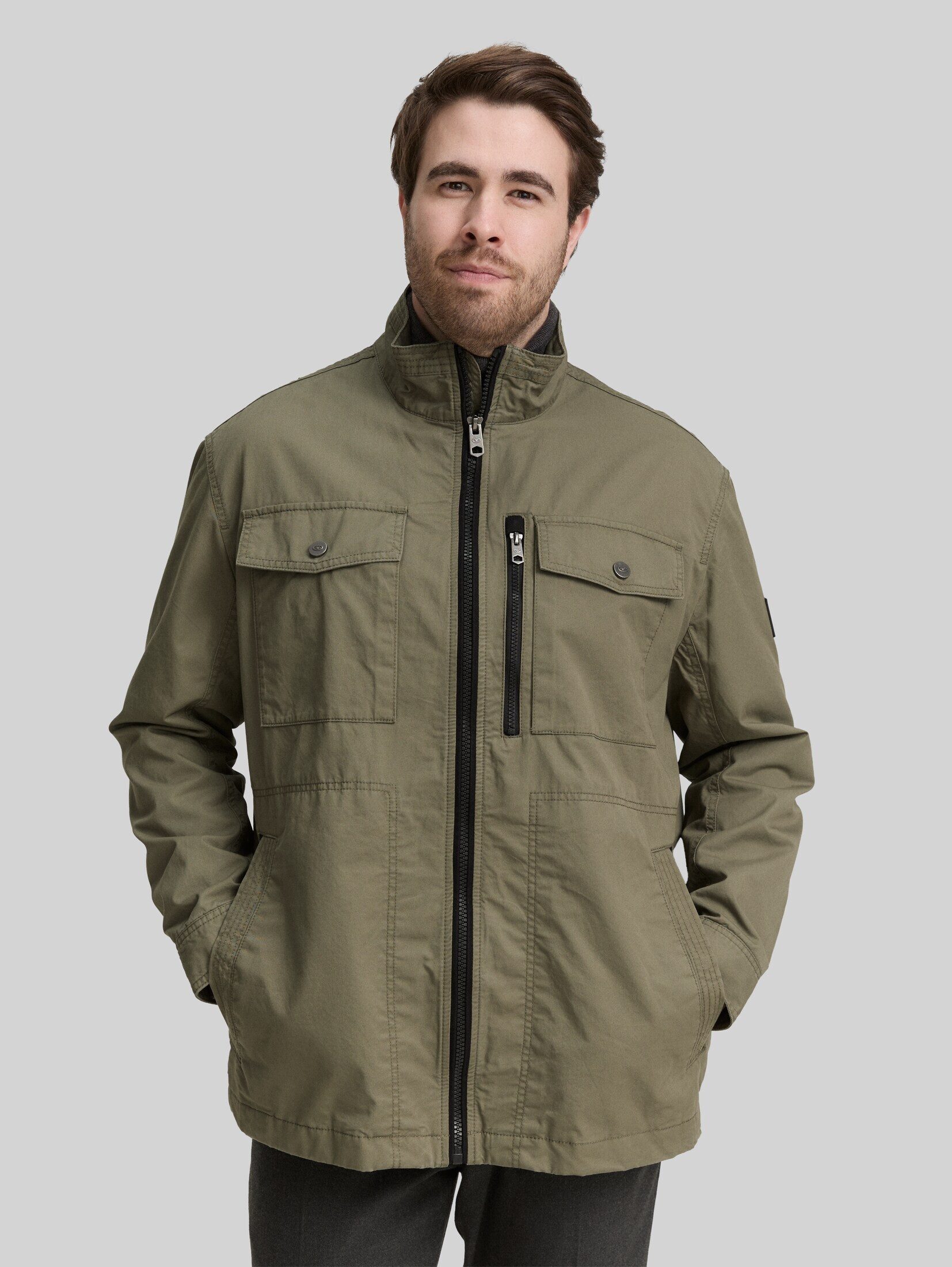 TOM TAILOR PLUS Outdoorjacke Jacken Plus Size - Fieldjacket aus Baumwolle