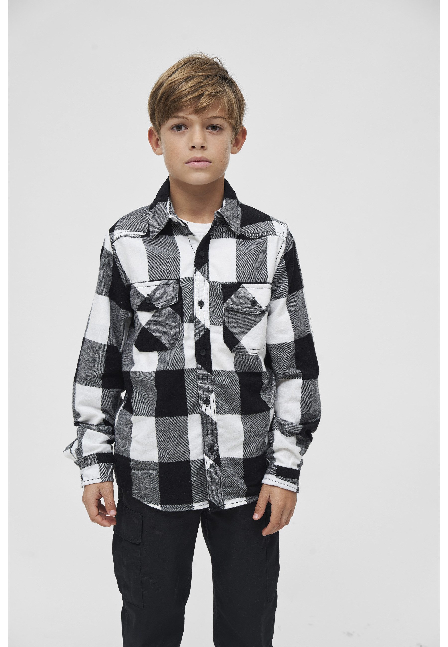 Brandit Langarmhemd Brandit Unisex Checkshirt Kids (1-tlg)