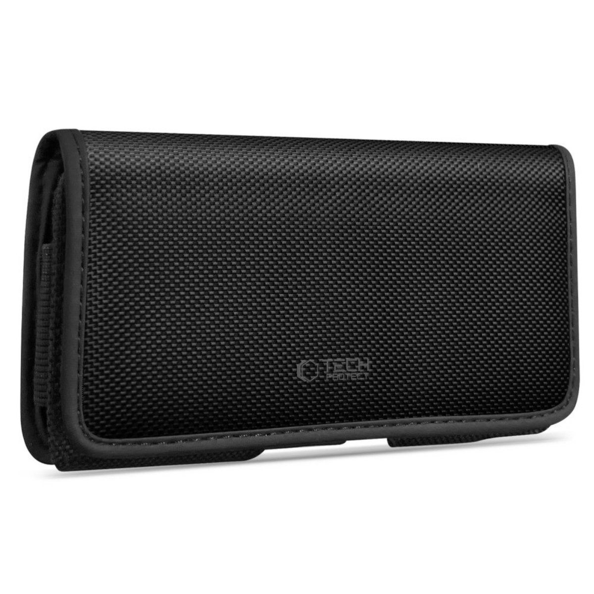 TECH PROTECT Handyhülle SM90 Holster kompatibel mit Smartphones 5,8–6,8 Zoll schwarz 6,8 Zoll, Robuste Nylon-Gürteltasche mit Kartenfach