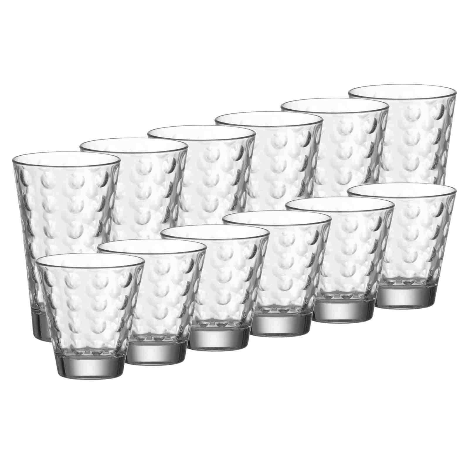 LEONARDO Glas Optic Trinkgläser 12er Set, 12-tlg., Glas