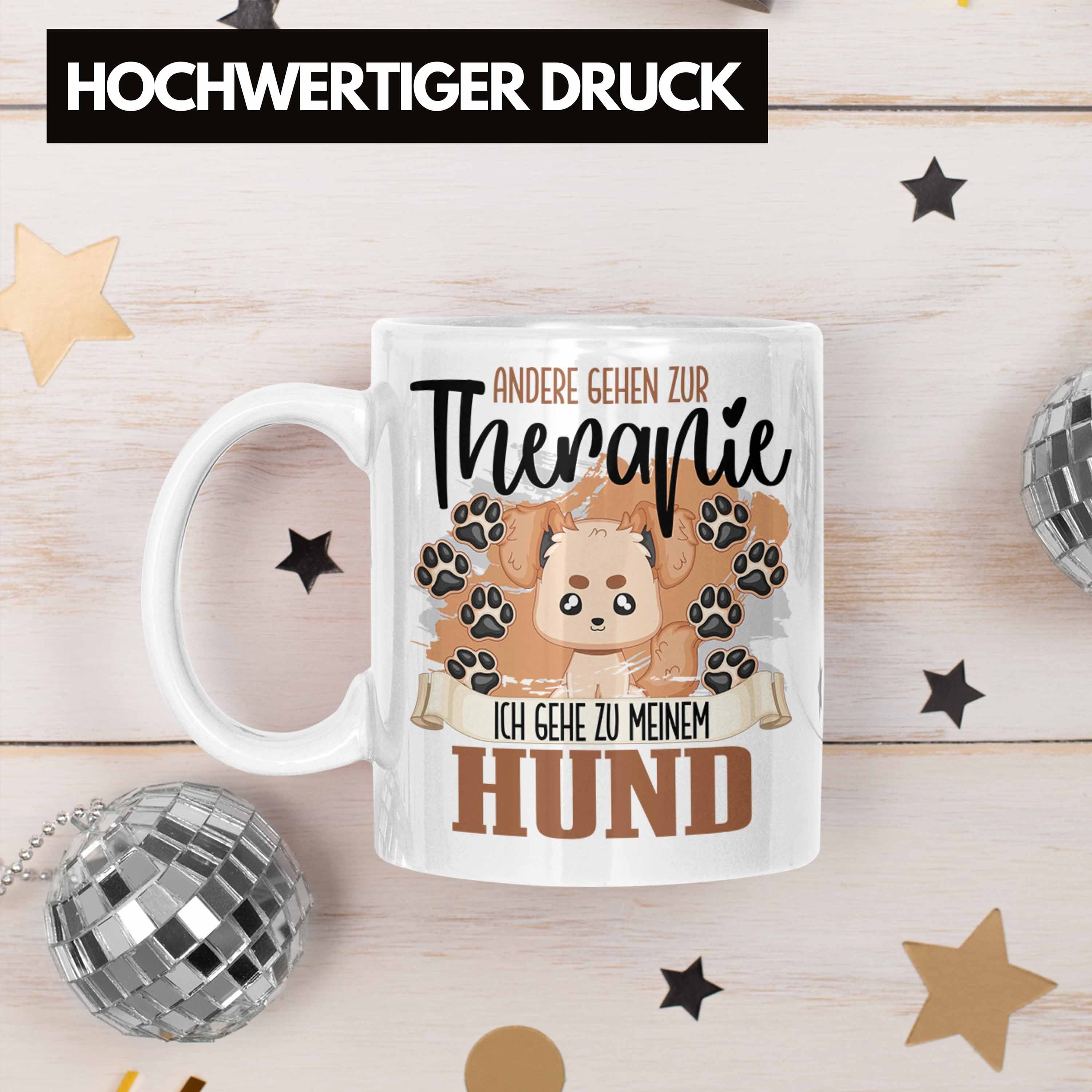 Tasse Tasse Hunde Weiss - Geschenk Hund Therapie Trendation für Papa Trendation Mama Besitzer