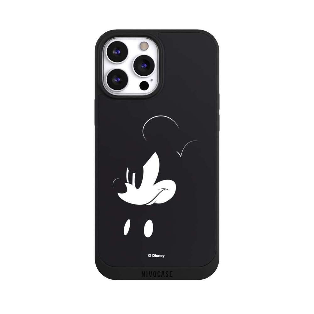 NIVOCASE Handyhülle Mickey Mouse Offizielles Lizenzprodukt Disney Mickey Mouse - Mad, Apple iPhone 13 Pro Max Handyhülle Hülle NIVOpure Case Schwarz