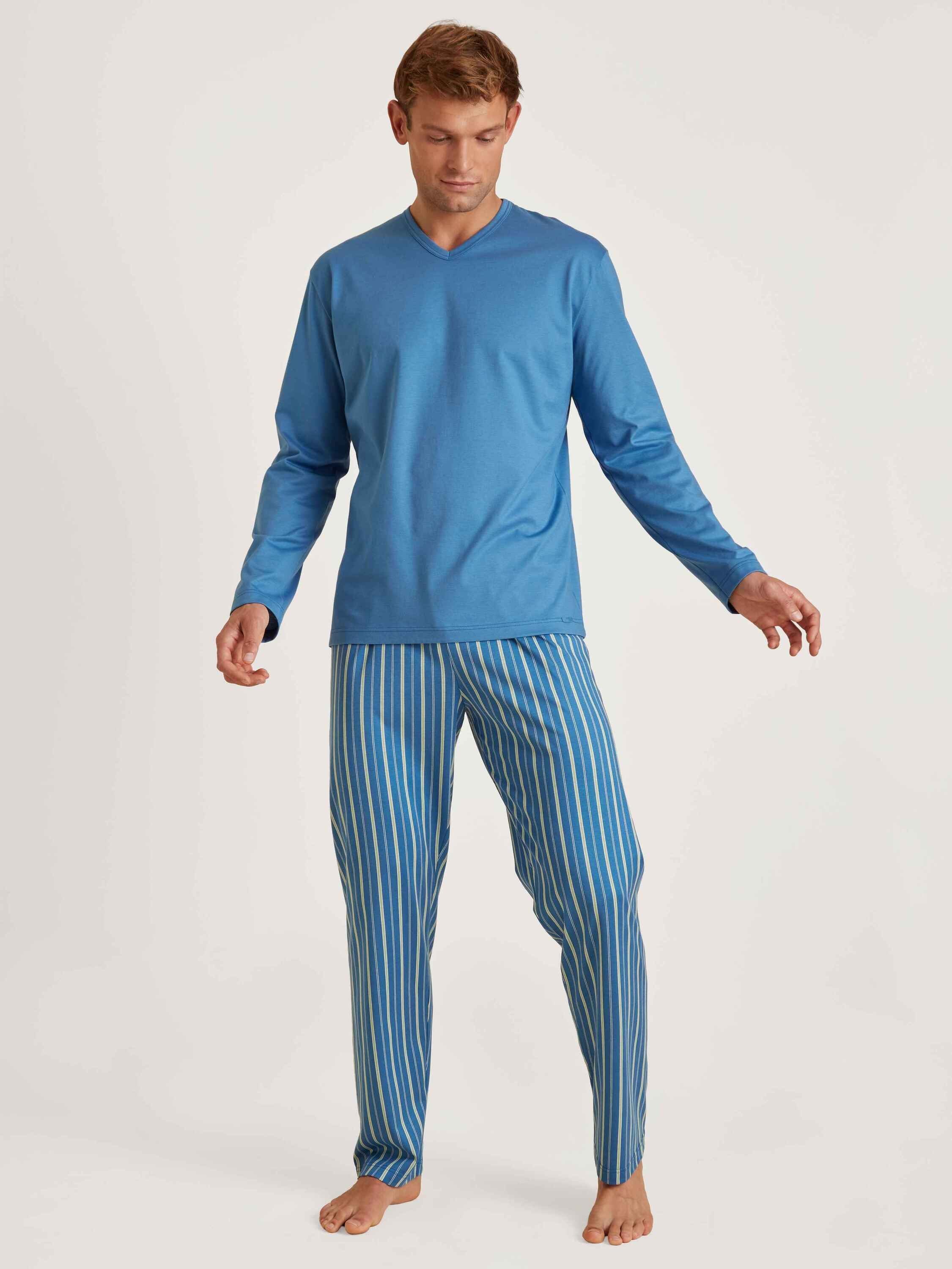 CALIDA Pyjama Pyjama, lang (2 tlg) indian blue