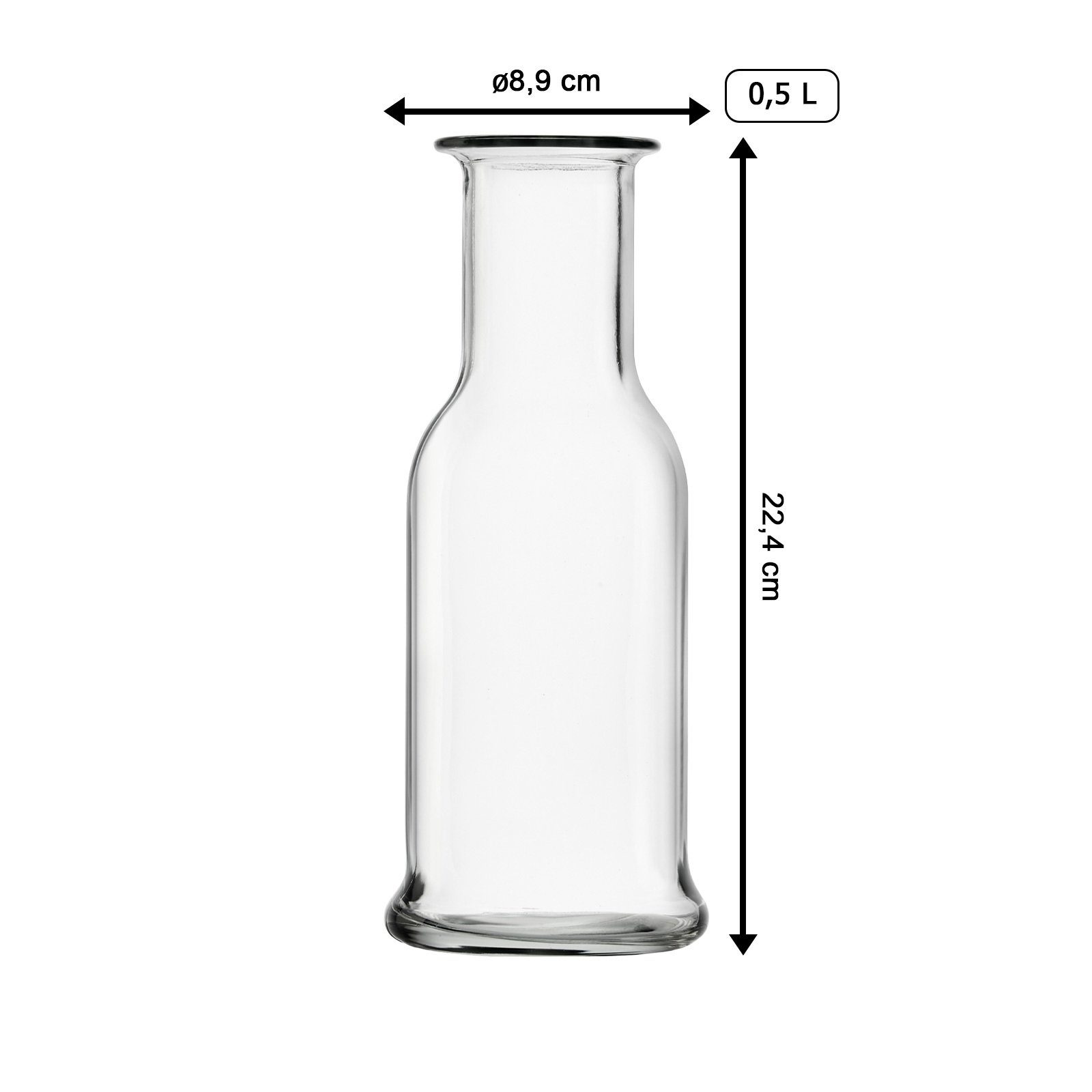 Stölzle Karaffe Purity Karaffen 500 ml 6er Set, (6x Karaffe, 6-tlg)