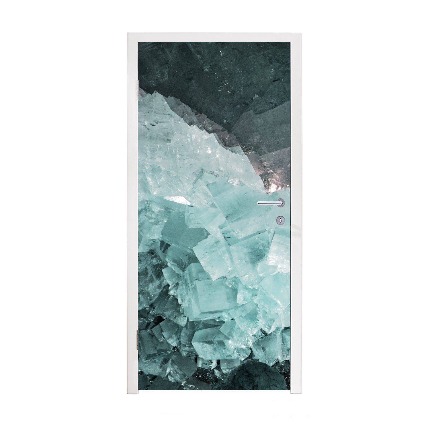 MuchoWow Türtapete Naturstein - Kristalle - Luxus, Matt, bedruckt, (1 St), Fototapete für Tür, Türaufkleber, 75x205 cm