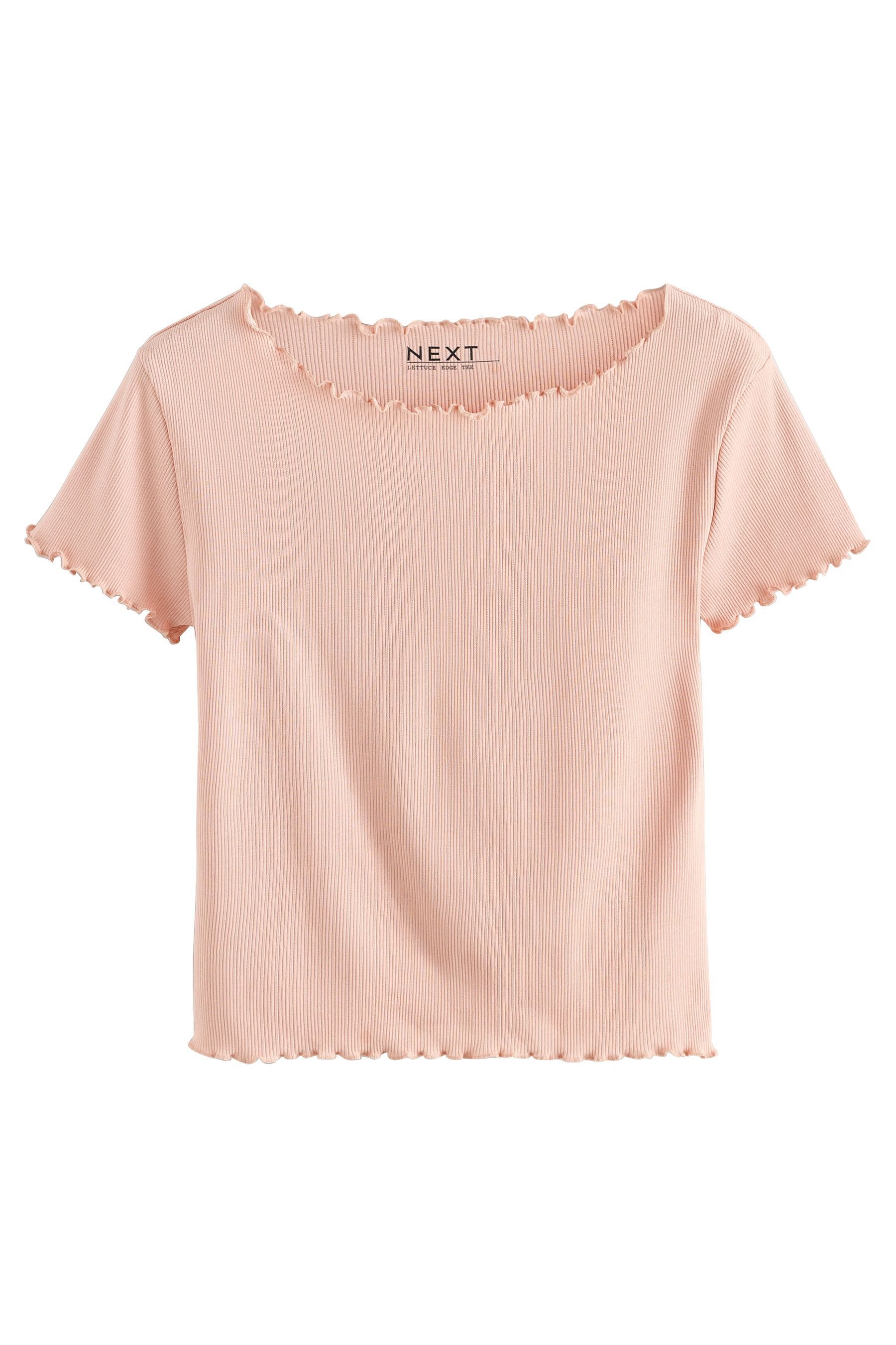 T-Shirt Kurzärmliges Pointelle- T-Shirt