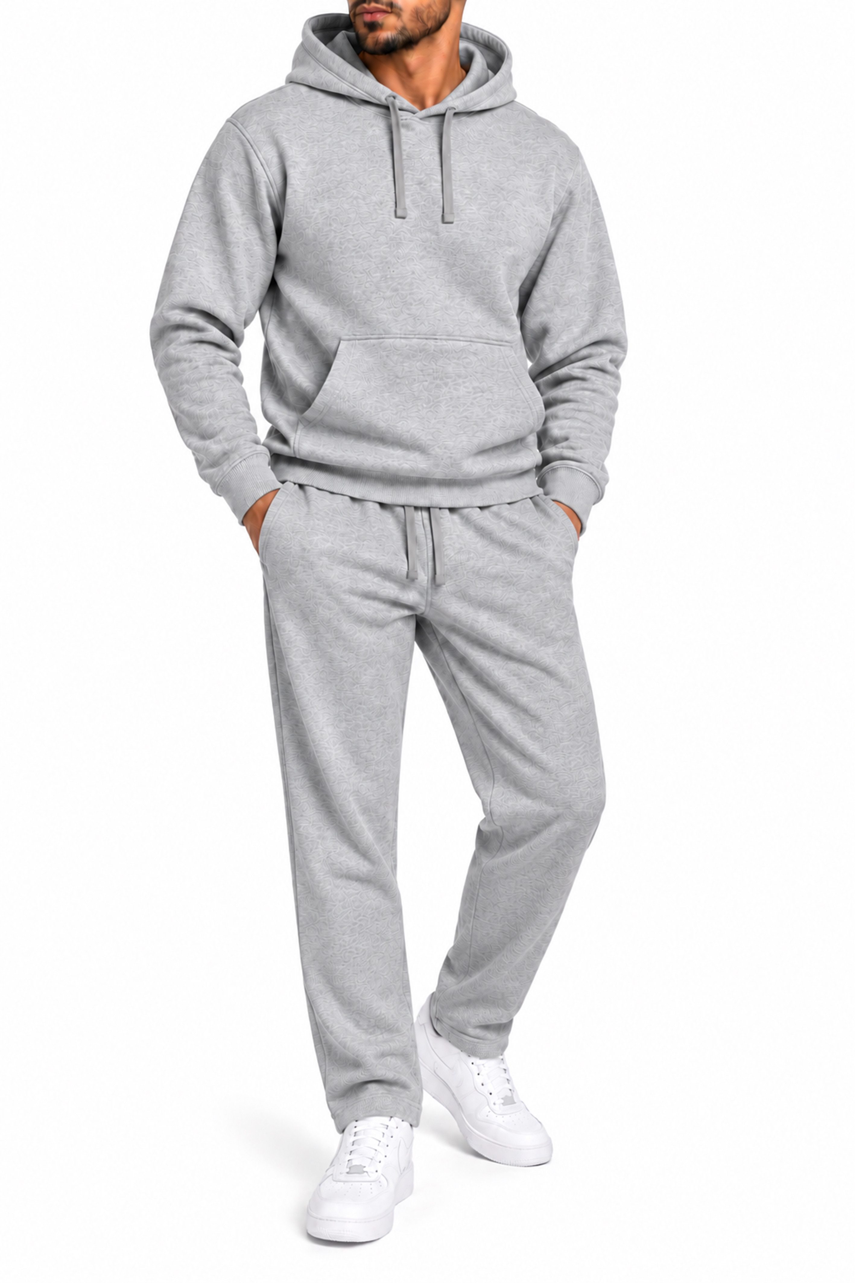 Banco Freizeitanzug Herren 2- teilig Trainingsanzug- Hoodie mit Kapuze und Sweatpant, zweiteilig mit Hoodie, Jogginghose, Kordelzug und Seitentaschen