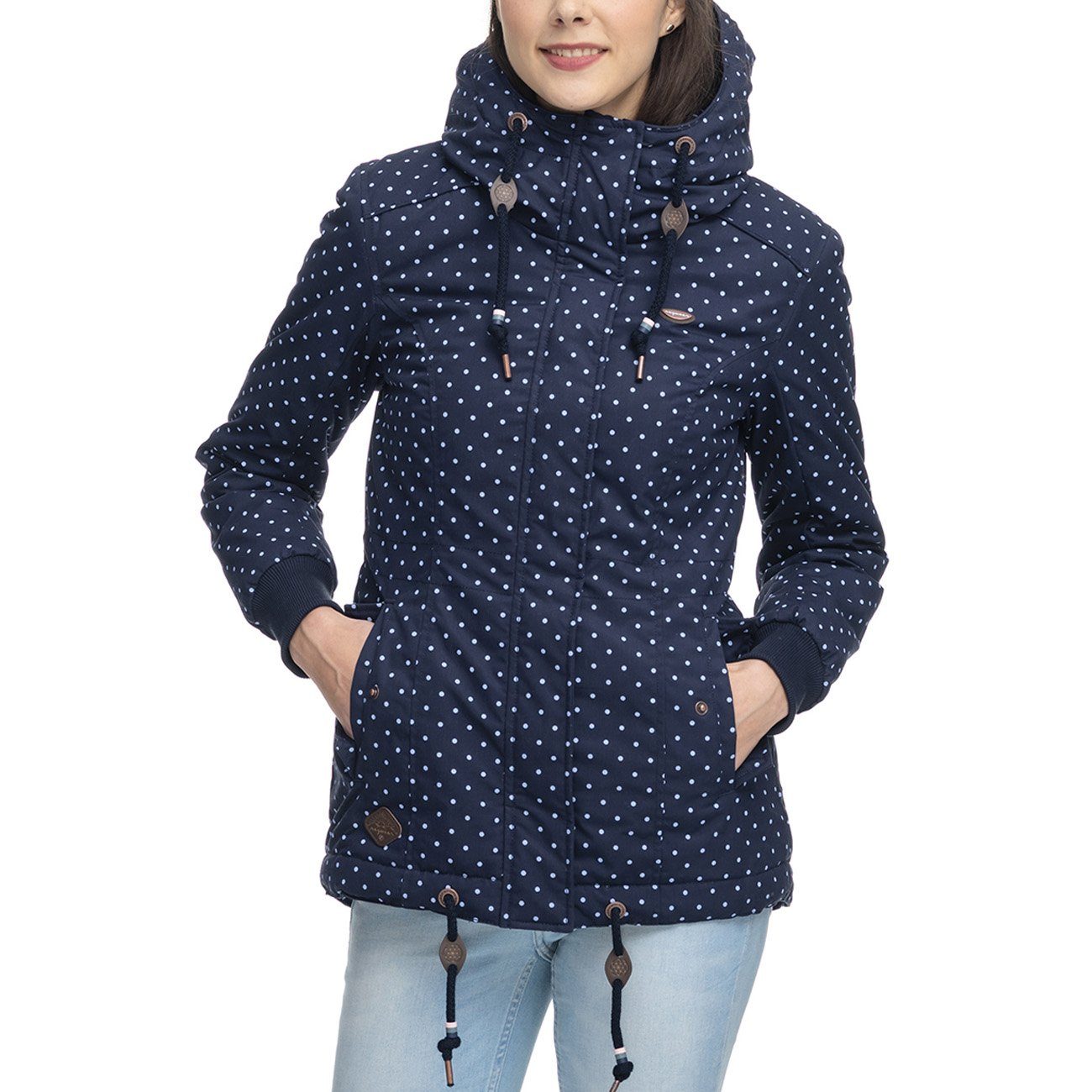 Winterjacke Ragwear Danka Dots Jacket Damen Navy