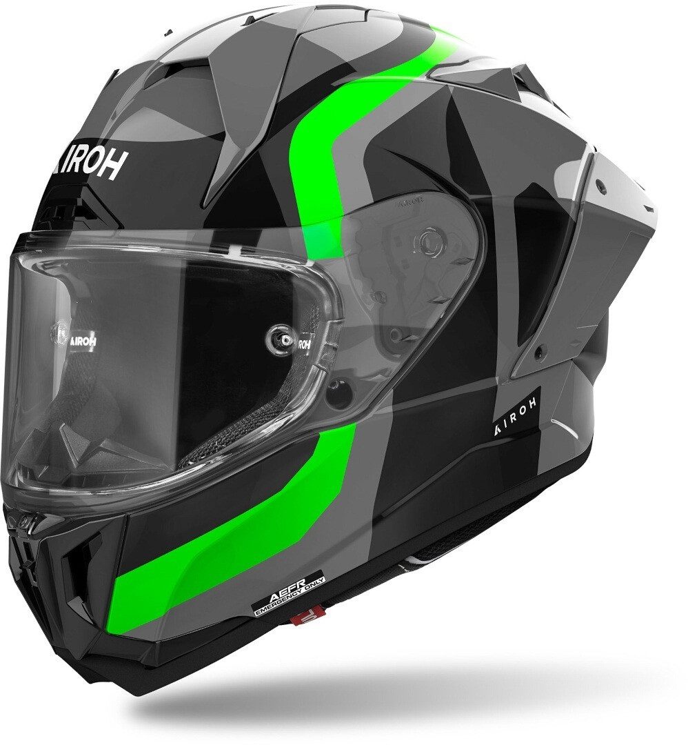 Airoh Motorradhelm GP 800 Competition Carbon Helm, vorbereitet für Kommunikationssystem,Notfallsystem-Polsterung (EQ