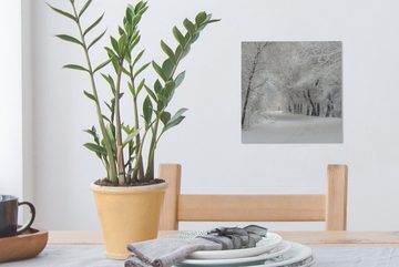 OneMillionCanvasses® Leinwandbild Bäume - Schnee - Winter, (1 St), Leinwand Bilder für Wohnzimmer Schlafzimmer