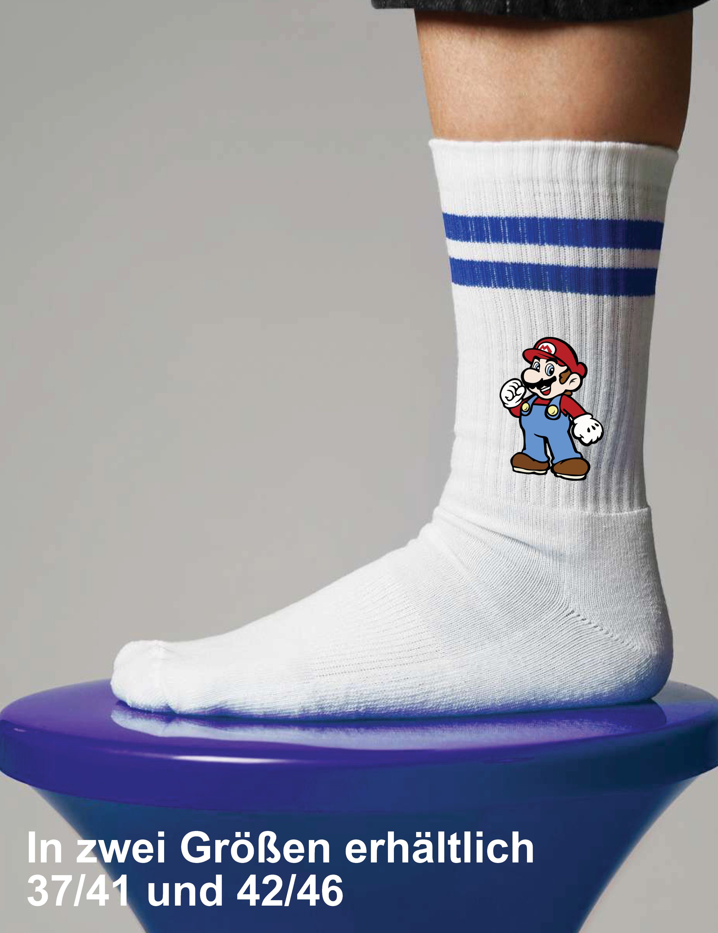 Youth Designz Tennissocken Mario 2 Unisex Socken Geschenk mit verstärkter Verse und Zehenbereich