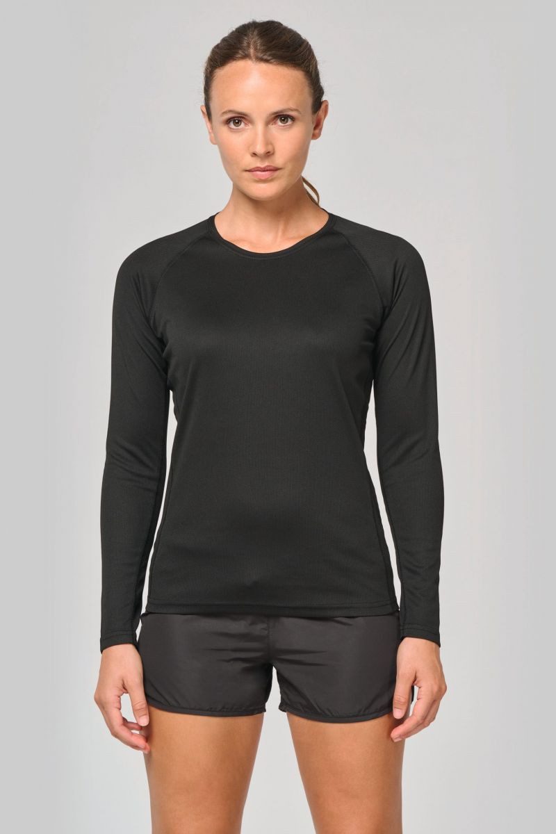 Proact Trainingsshirt Damen Basic Sport Funktionsshirt Langarm