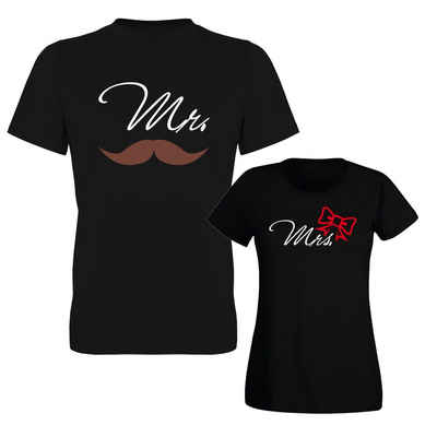 G-graphics T-Shirt Mr. & Mrs. Paar- / Partner-Set zum selbst zusammenstellen, Aufdruck auf der Vorderseite, Spruch/Sprüche/Print/Motiv, für Sie & Ihn